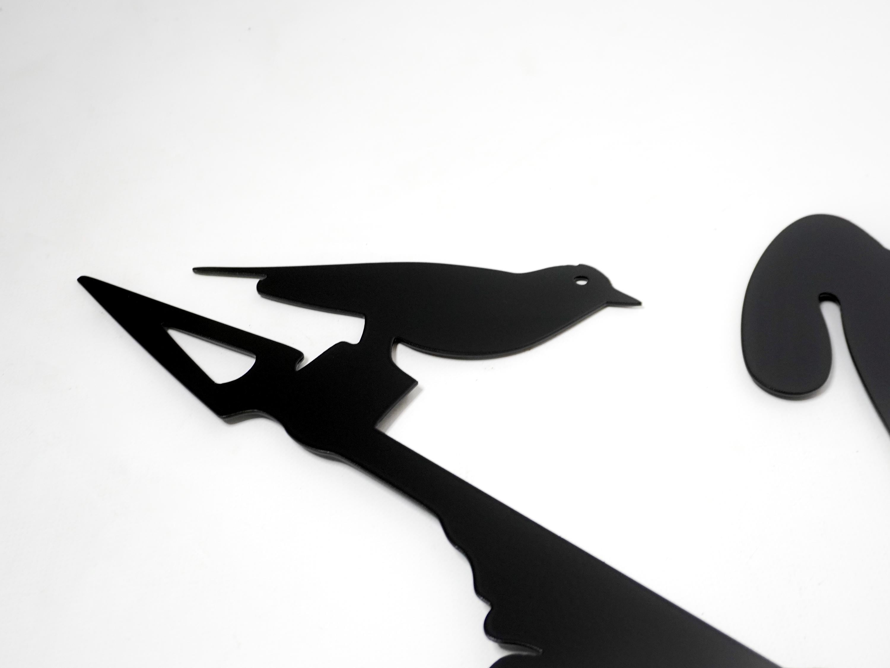Metal Cat and Bird Weathervane — 4