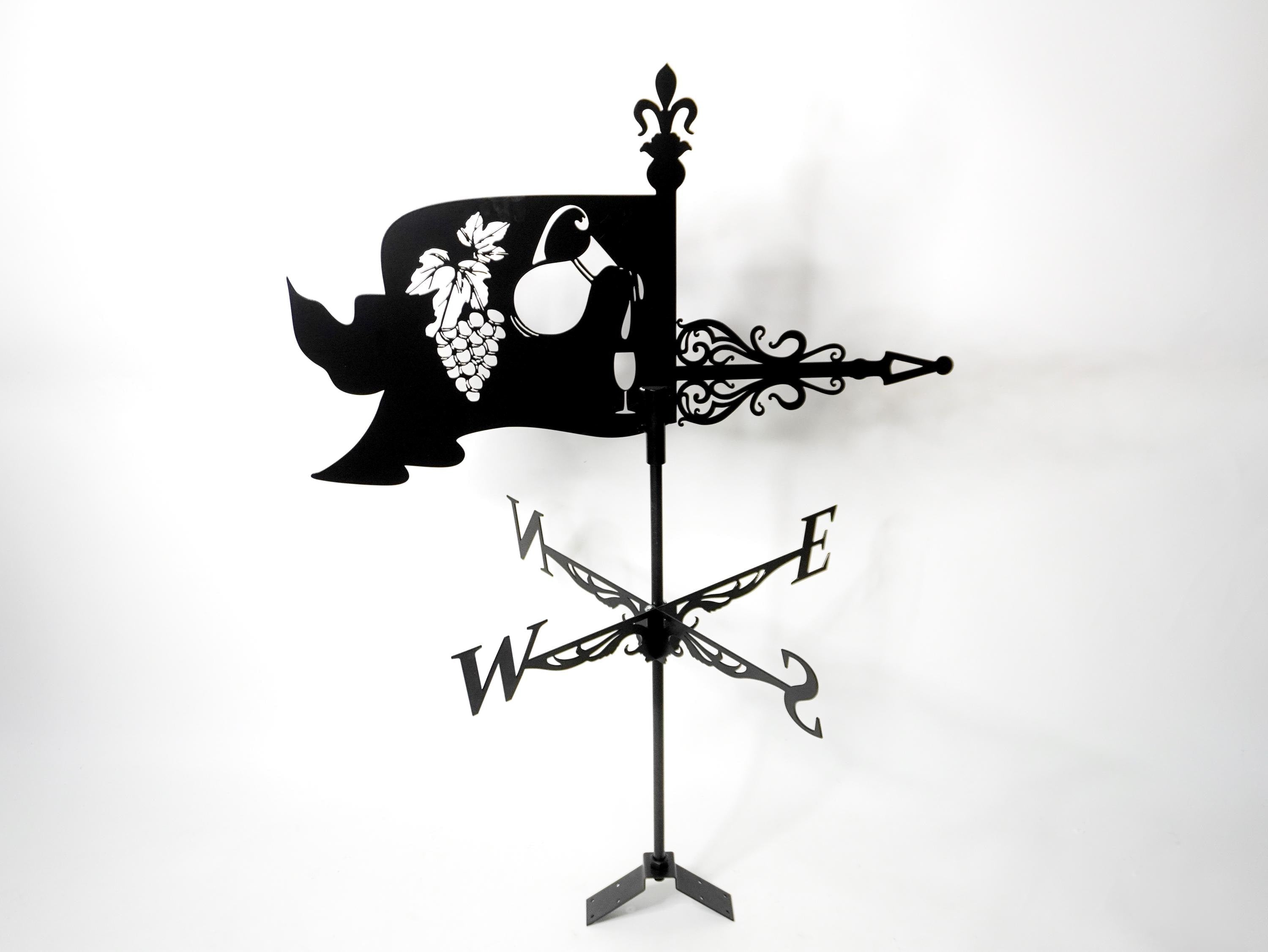 Metal Weathervane Winemaker's Roof or Garden Decor — 2