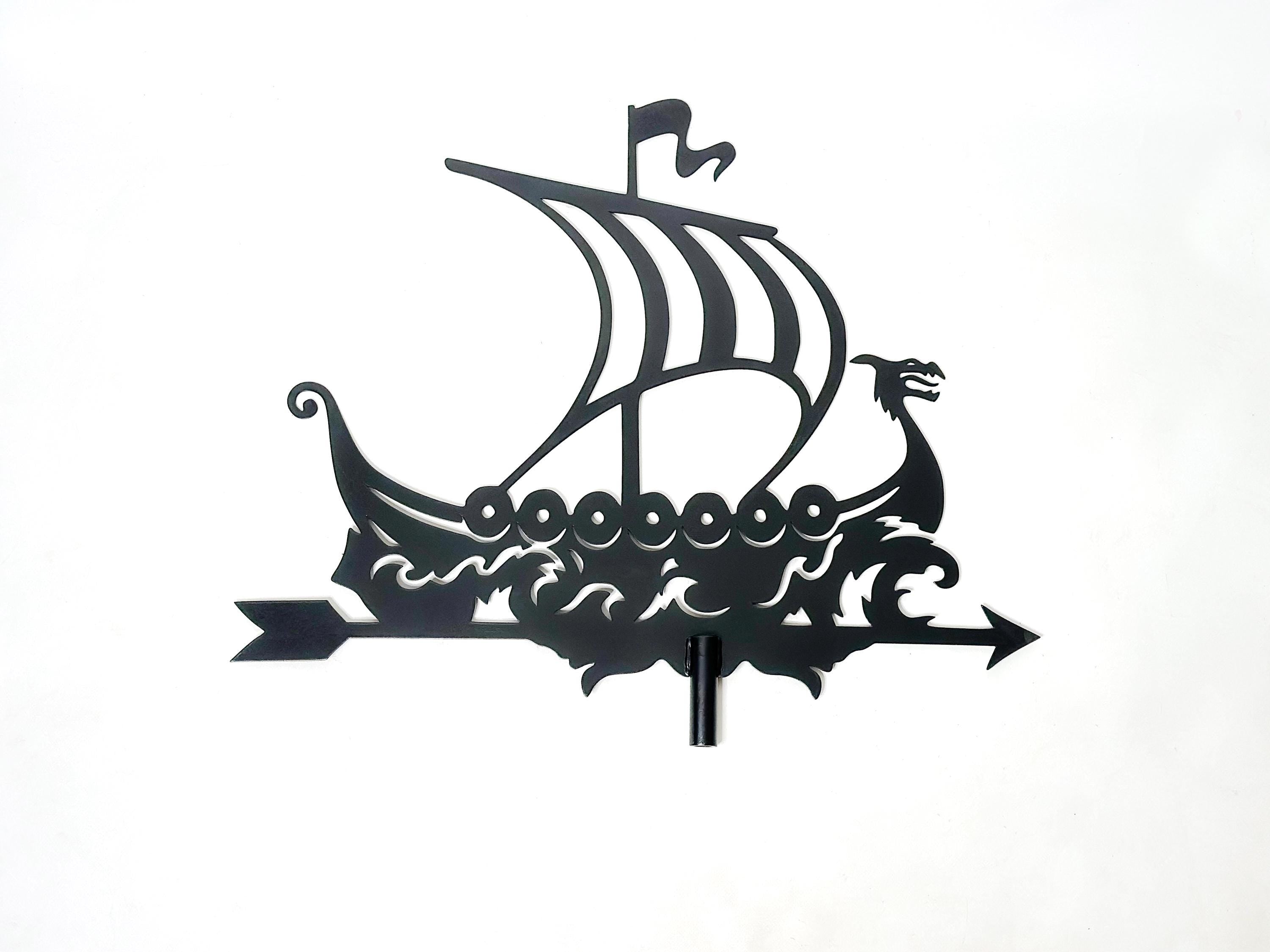 Metal Viking Ship Weathervane — 3
