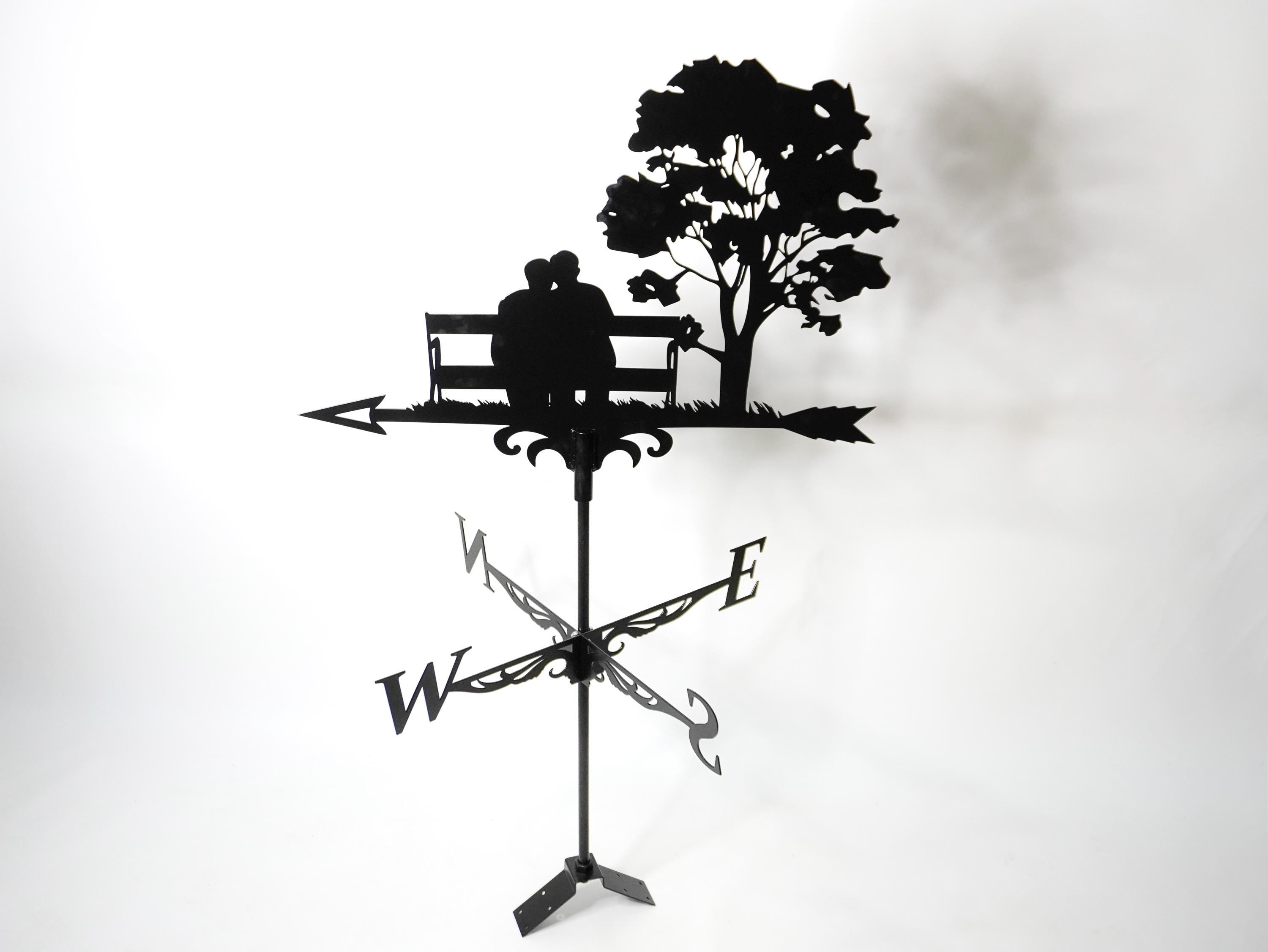 Metal Couple Under Tree Weathervane — 2