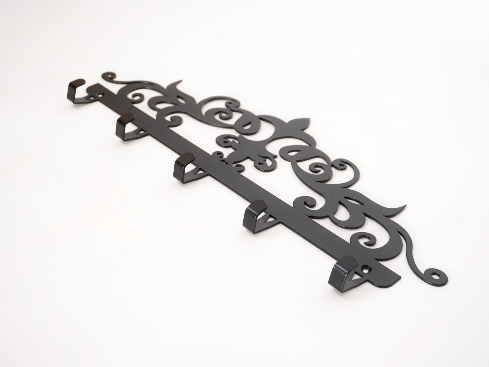 Ornate Metal Scroll Coat Rack — 3