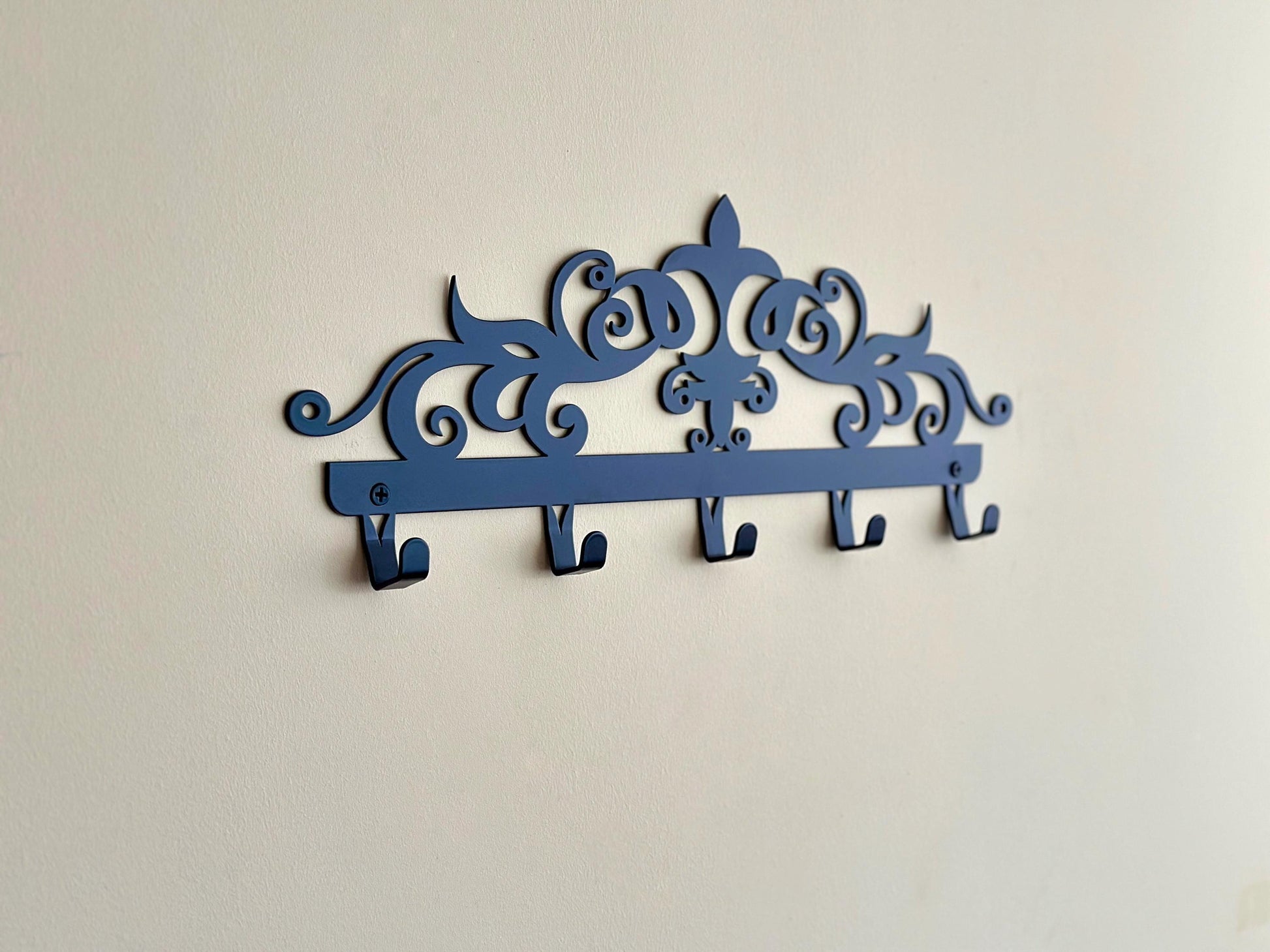 Ornate Metal Scroll Coat Rack — 6