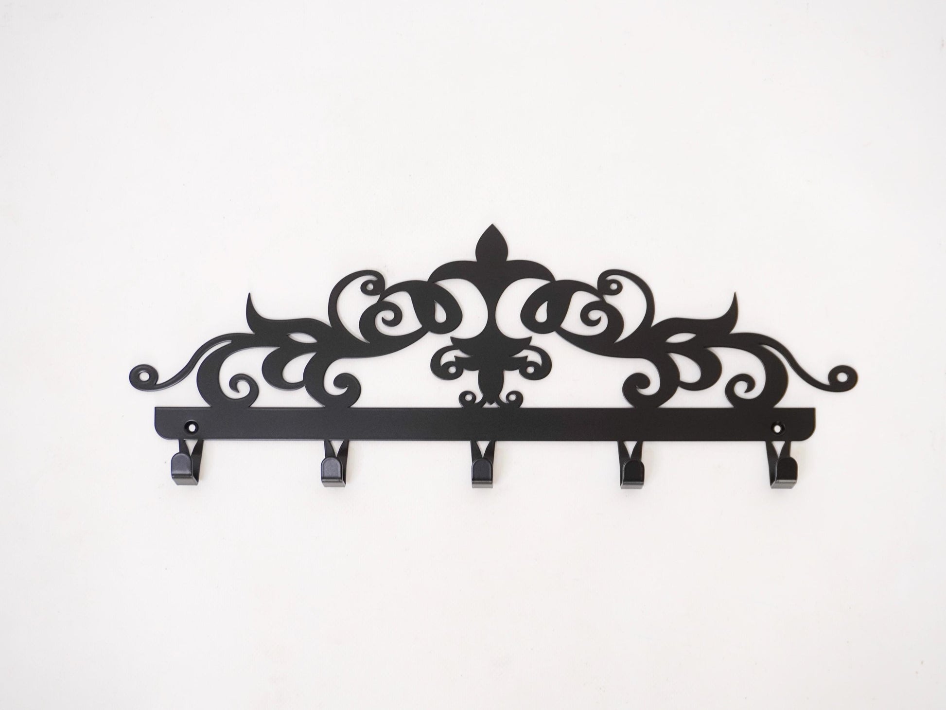 Ornate Metal Scroll Coat Rack — 2