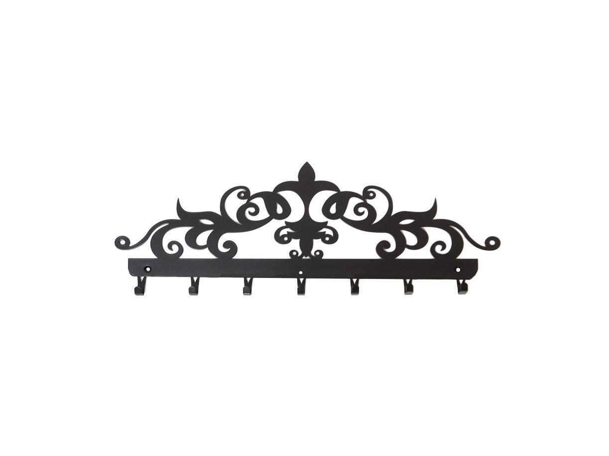 Ornate Metal Scroll Coat Rack — 8