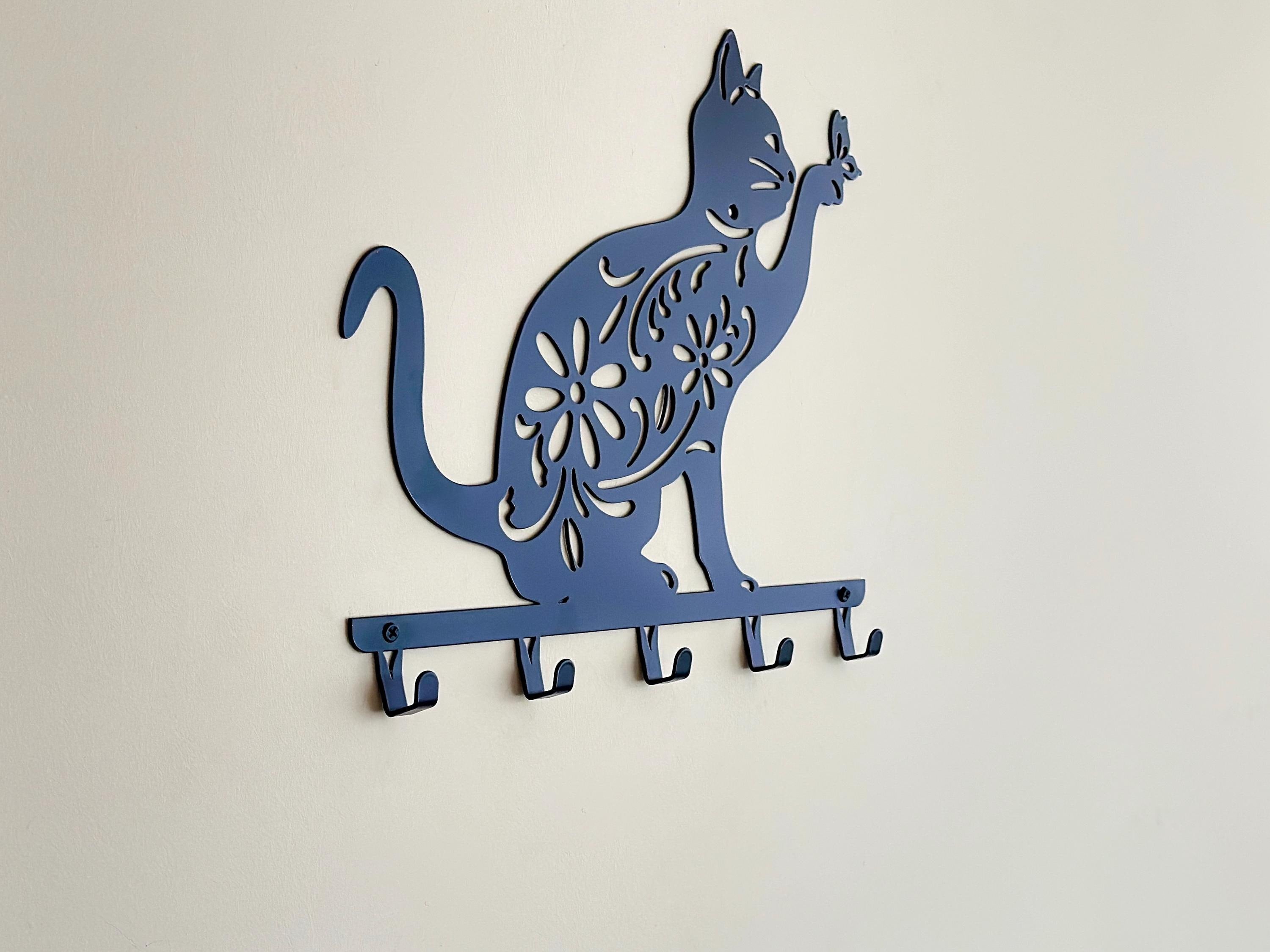 Metal Cat Butterfly Key Hanger — 6