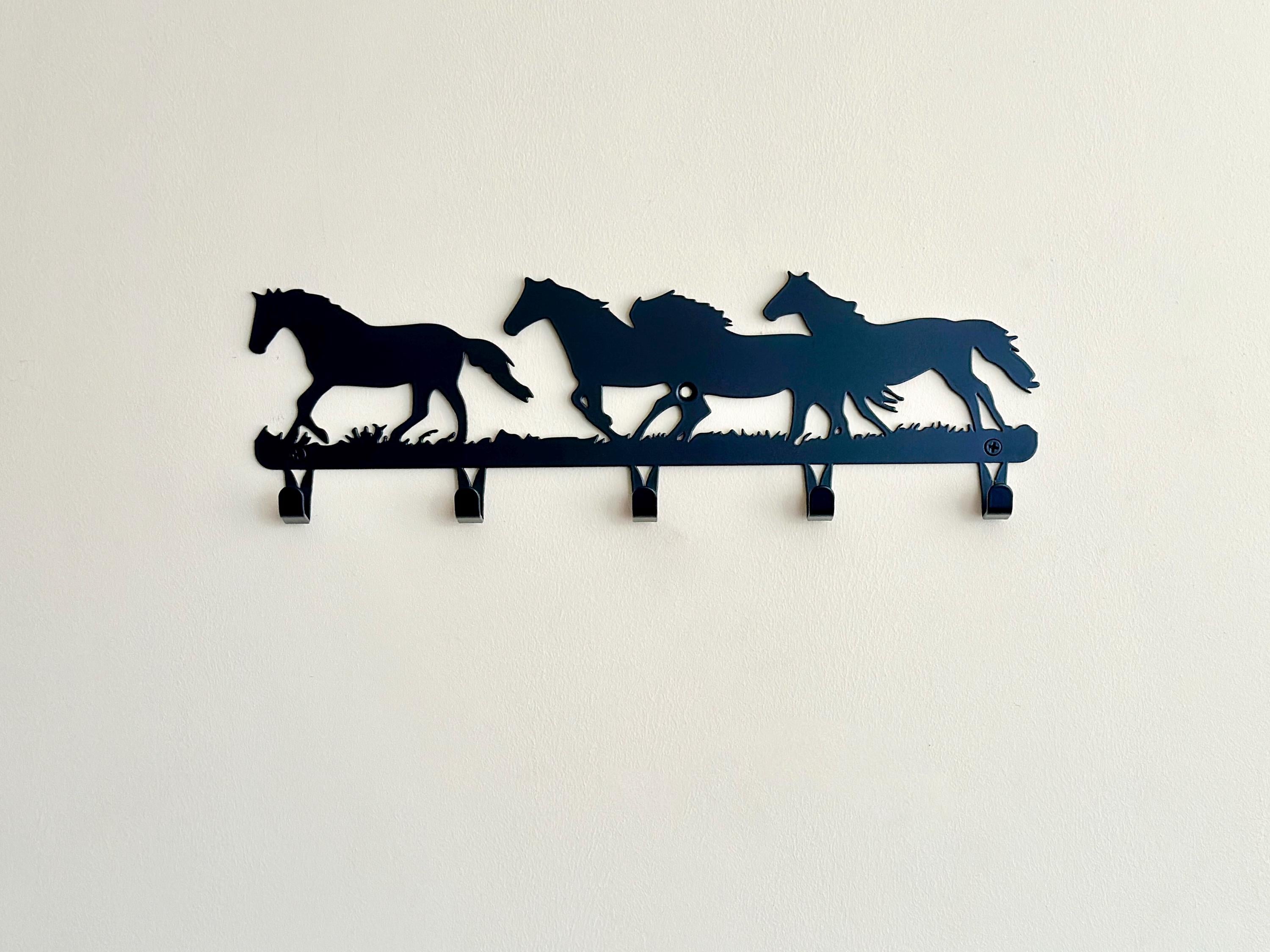 Horses Metal Coat Rack with Hooks — 6