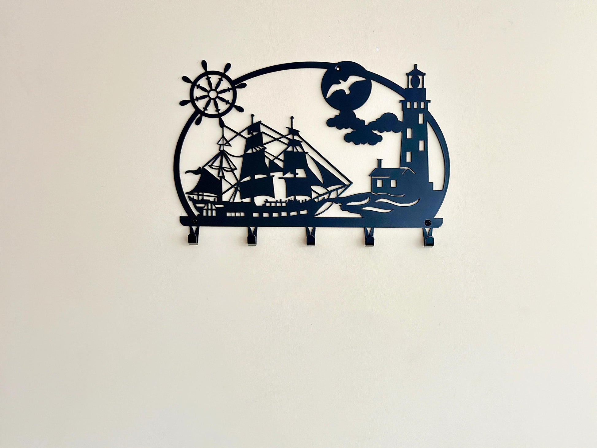Nautical Metal Key Hanger for Wall — 5