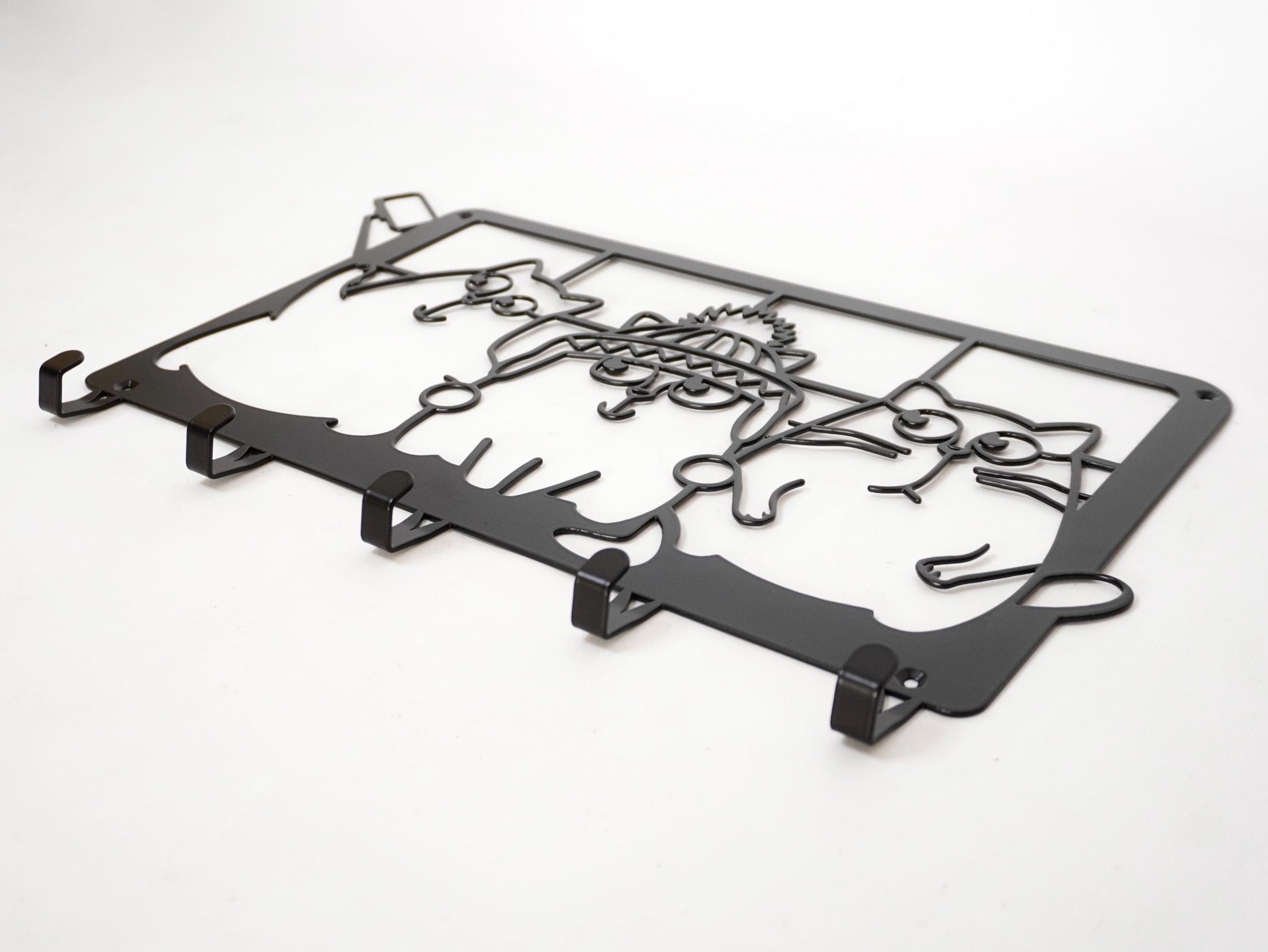 Cats Selfie Metal Coat Hook Rack — 5