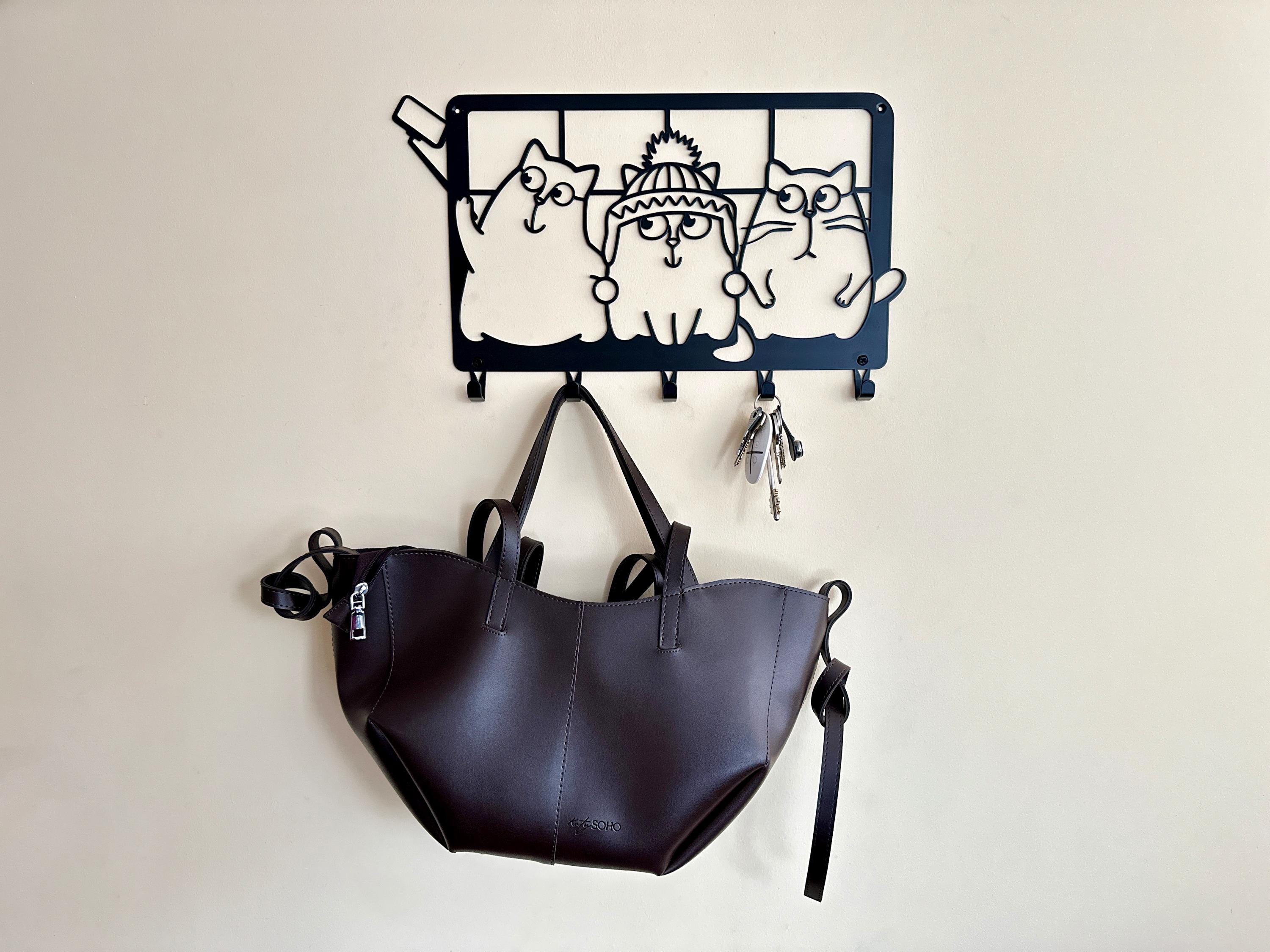 Cats Selfie Metal Coat Hook Rack