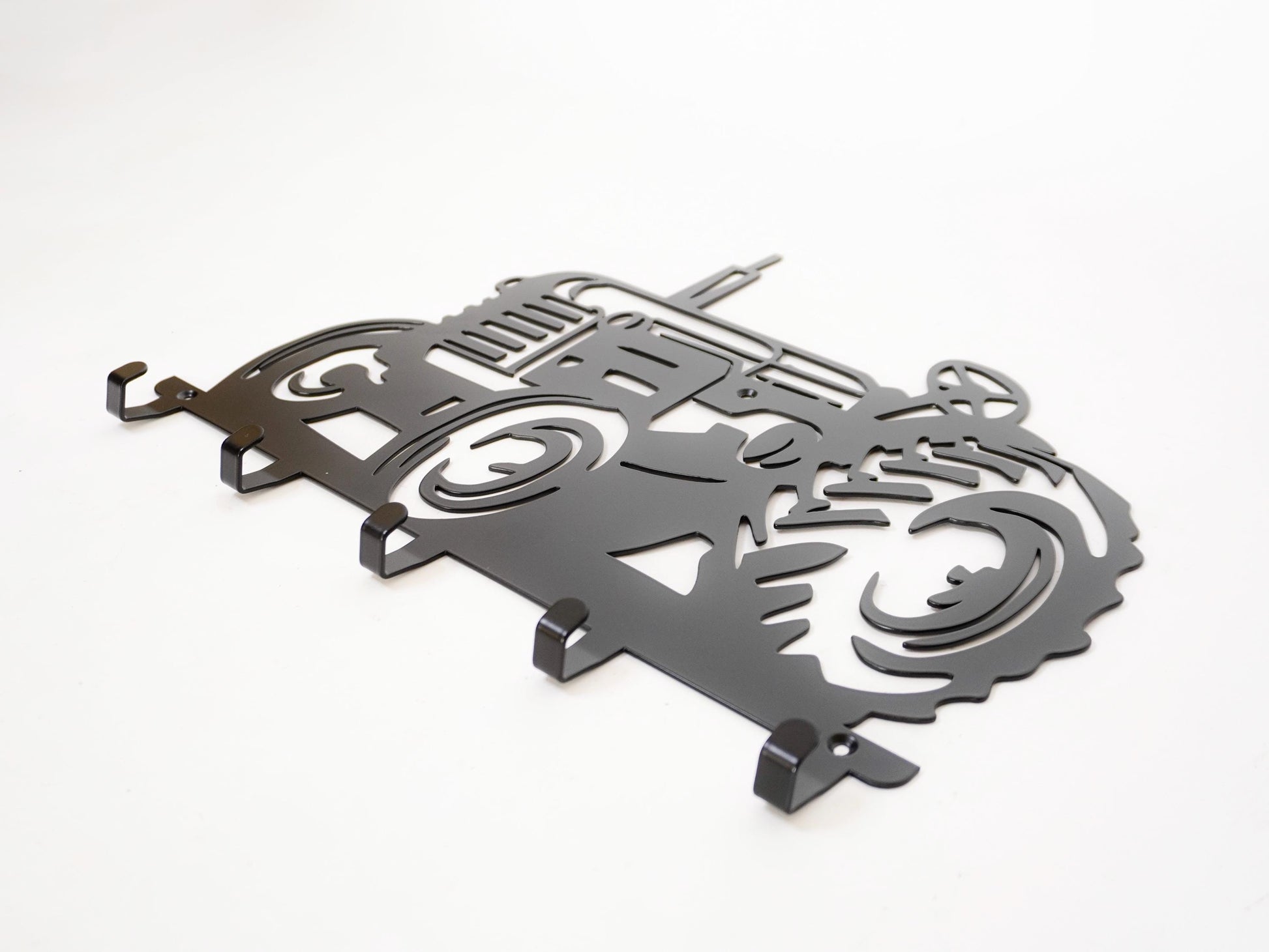 Tractor Coat & Key Rack with Hooks — 5