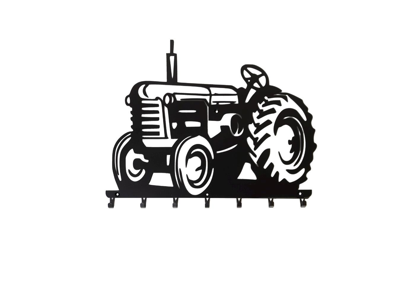 Tractor Coat & Key Rack with Hooks — 7