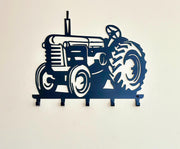 Tractor Coat & Key Rack with Hooks