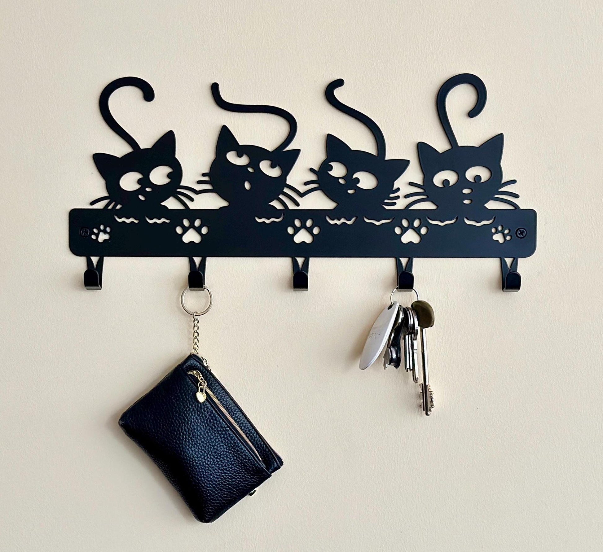 Metal Cat Coat Rack