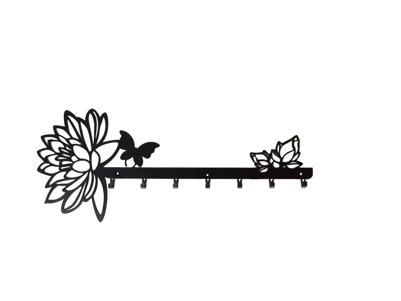 Metal Lily Butterfly Coat Rack — 7