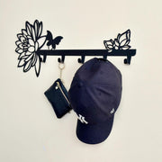 Metal Lily Butterfly Coat Rack
