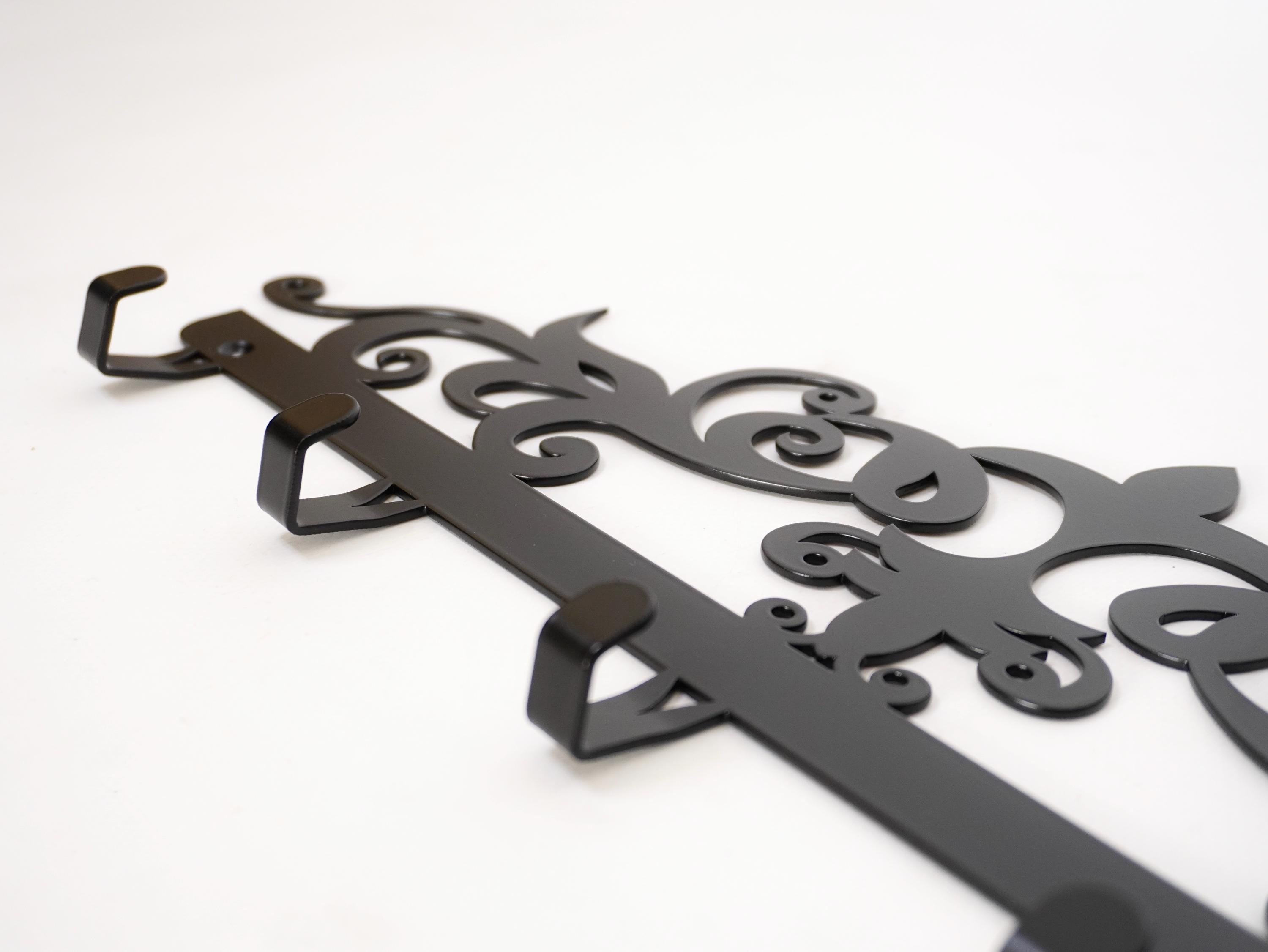 Ornate Metal Scroll Coat Rack — 4
