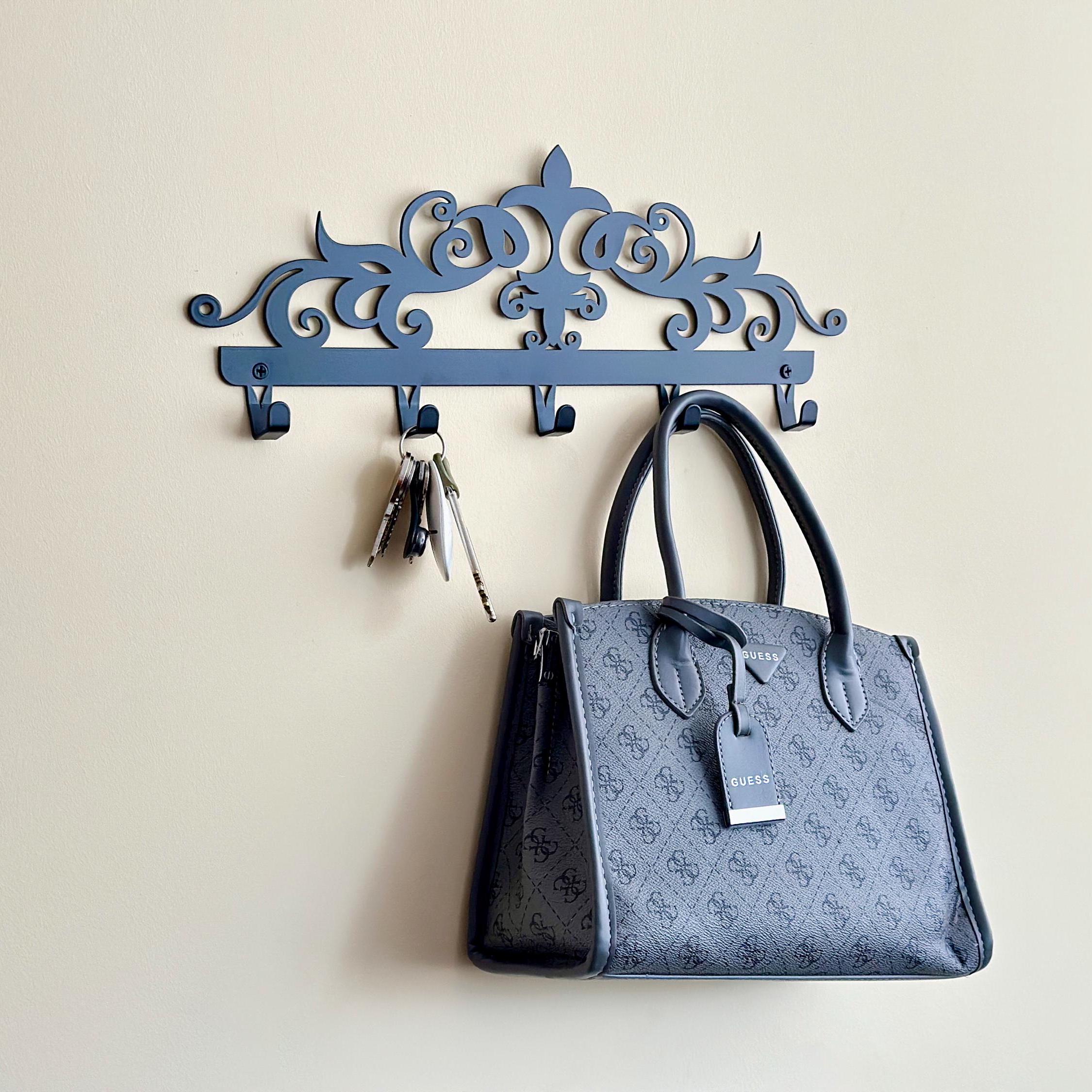 Ornate Metal Scroll Coat Rack