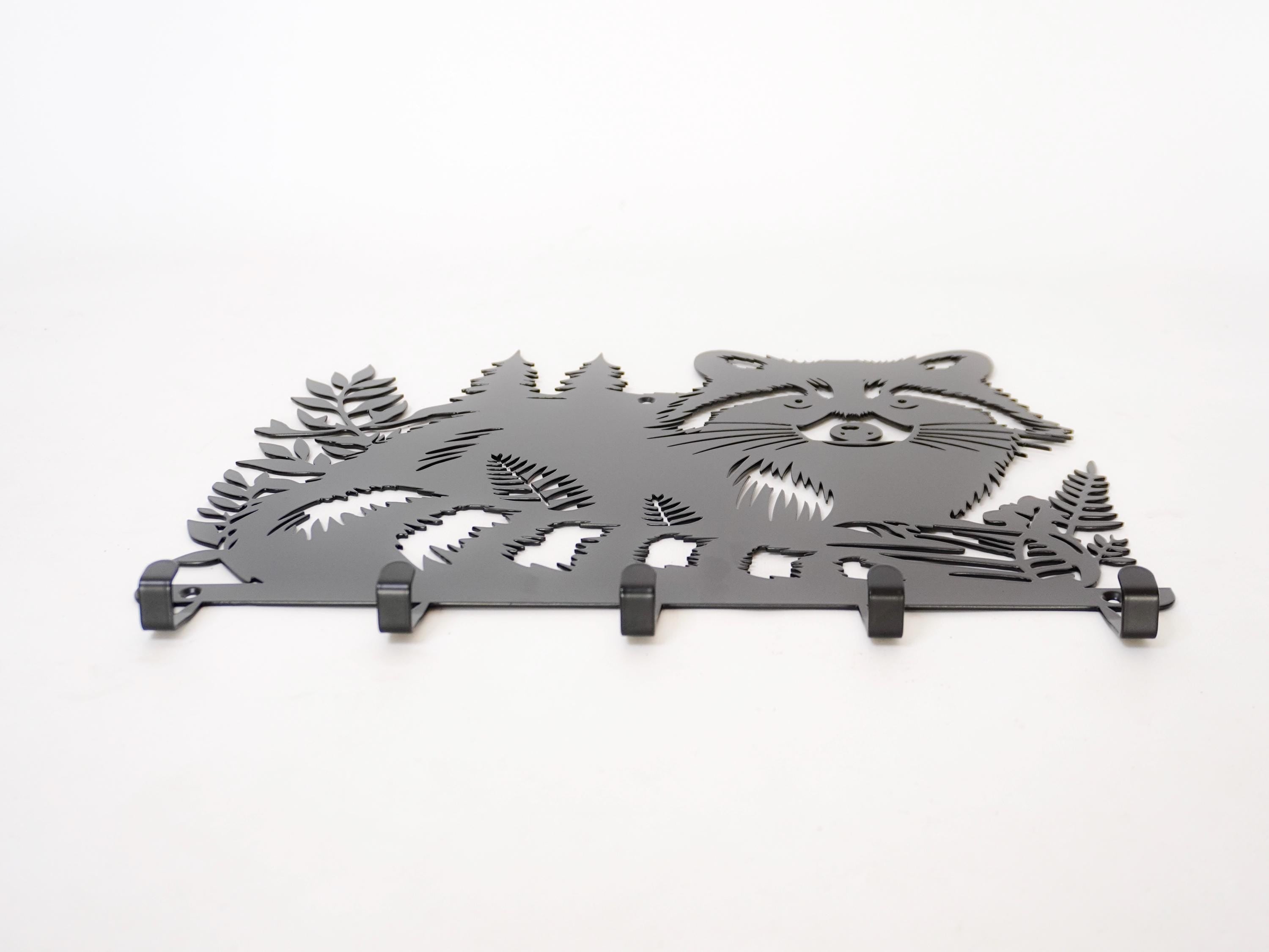 Raccoon Forest Metal Coat Rack — 3