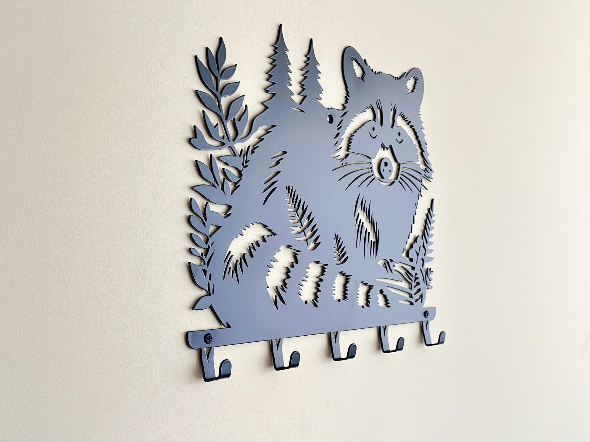 Raccoon Forest Metal Coat Rack — 6