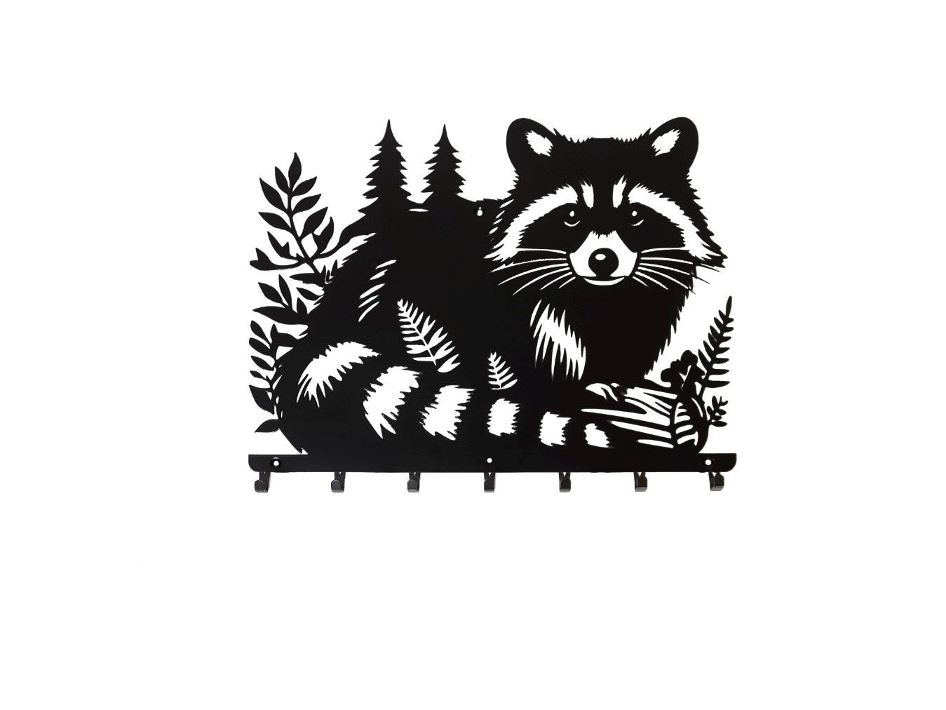 Raccoon Forest Metal Coat Rack — 8
