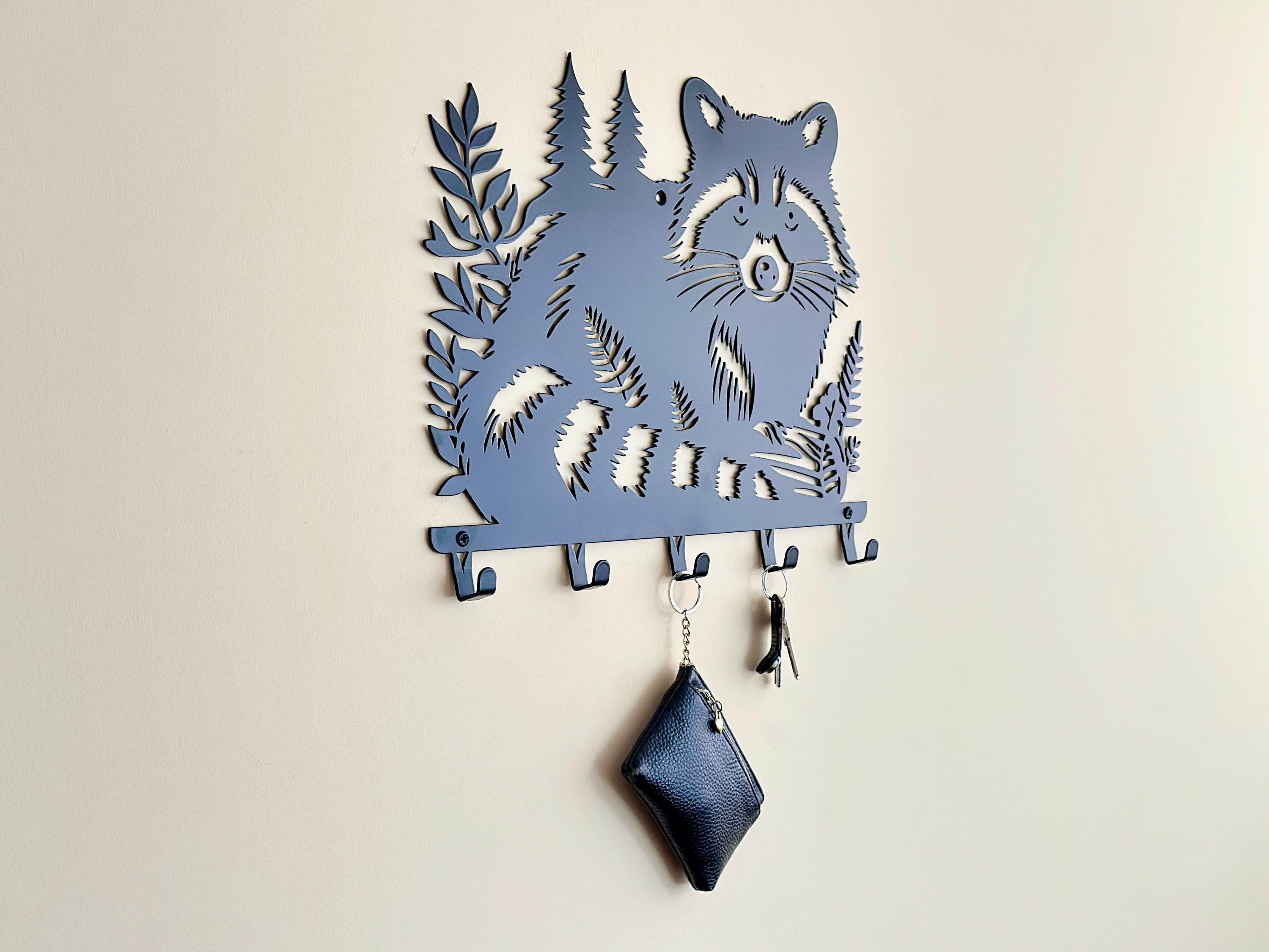 Raccoon Forest Metal Coat Rack — 7