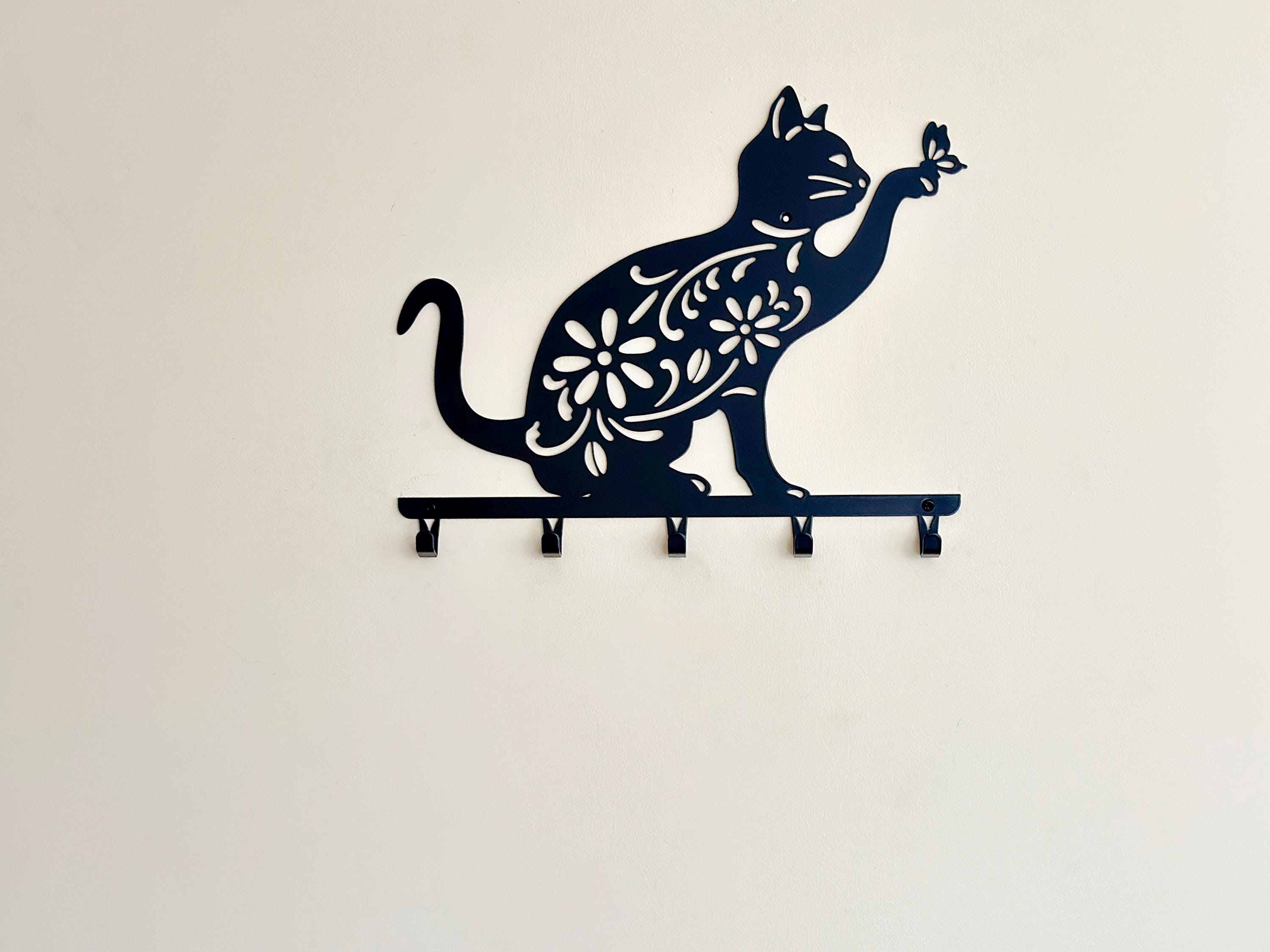 Metal Cat Butterfly Key Hanger — 5
