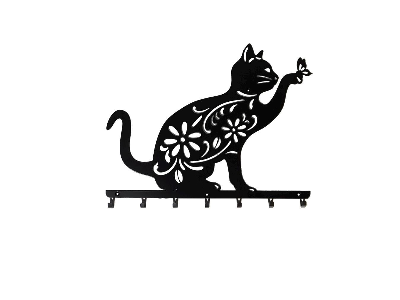 Metal Cat Butterfly Key Hanger — 7