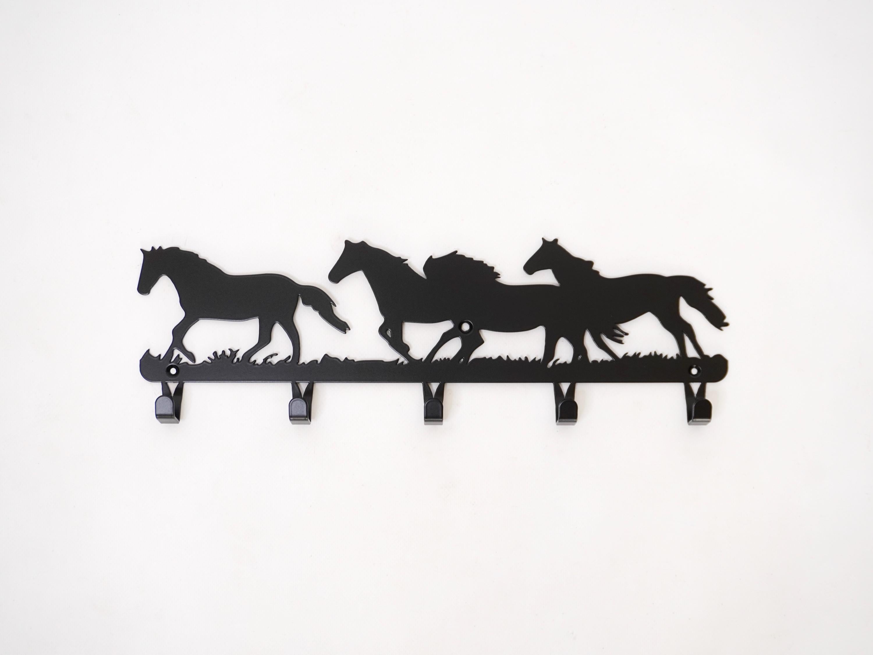 Horses Metal Coat Rack with Hooks — 3