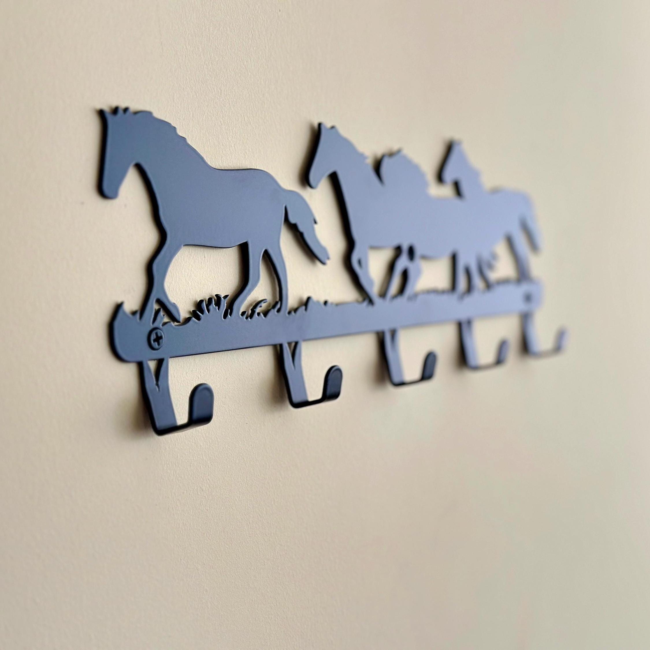 Horses Metal Coat Rack with Hooks — 2