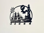 Nautical Metal Key Hanger for Wall