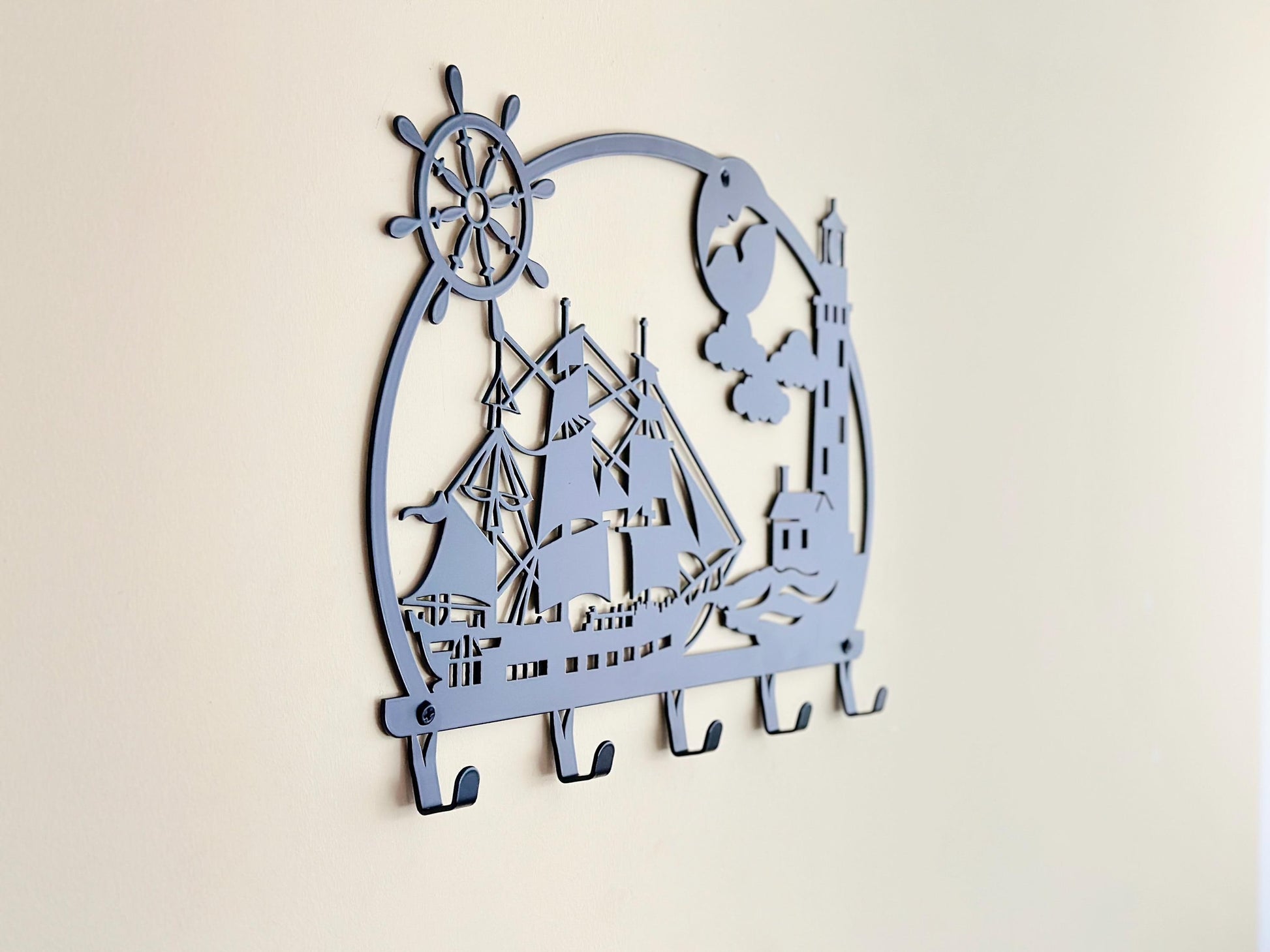 Nautical Metal Key Hanger for Wall — 6