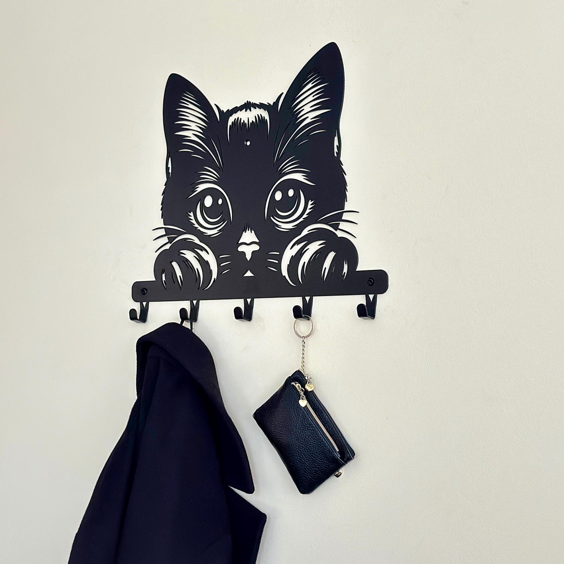 Cat Metal Coat Rack
