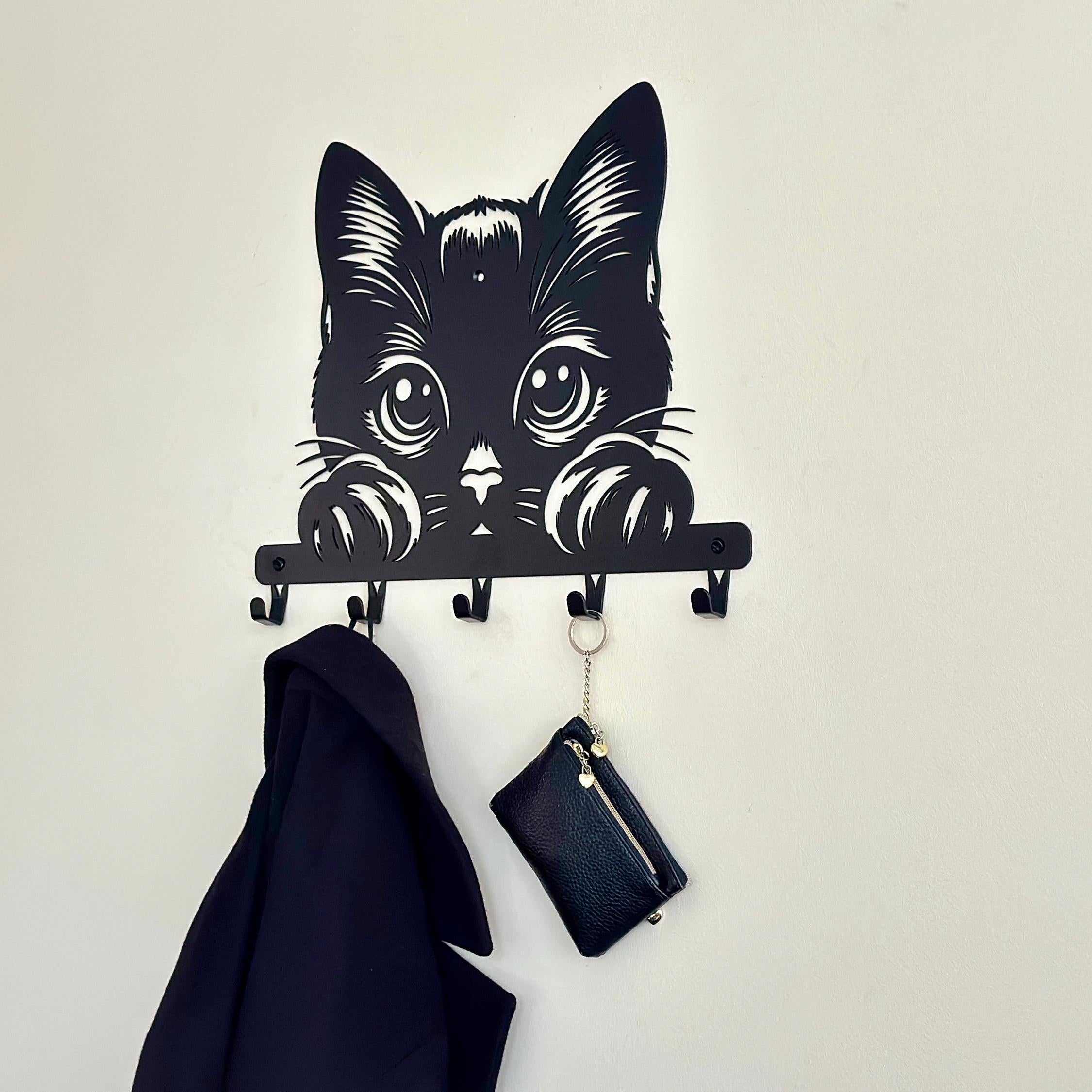 Cat Metal Coat Rack