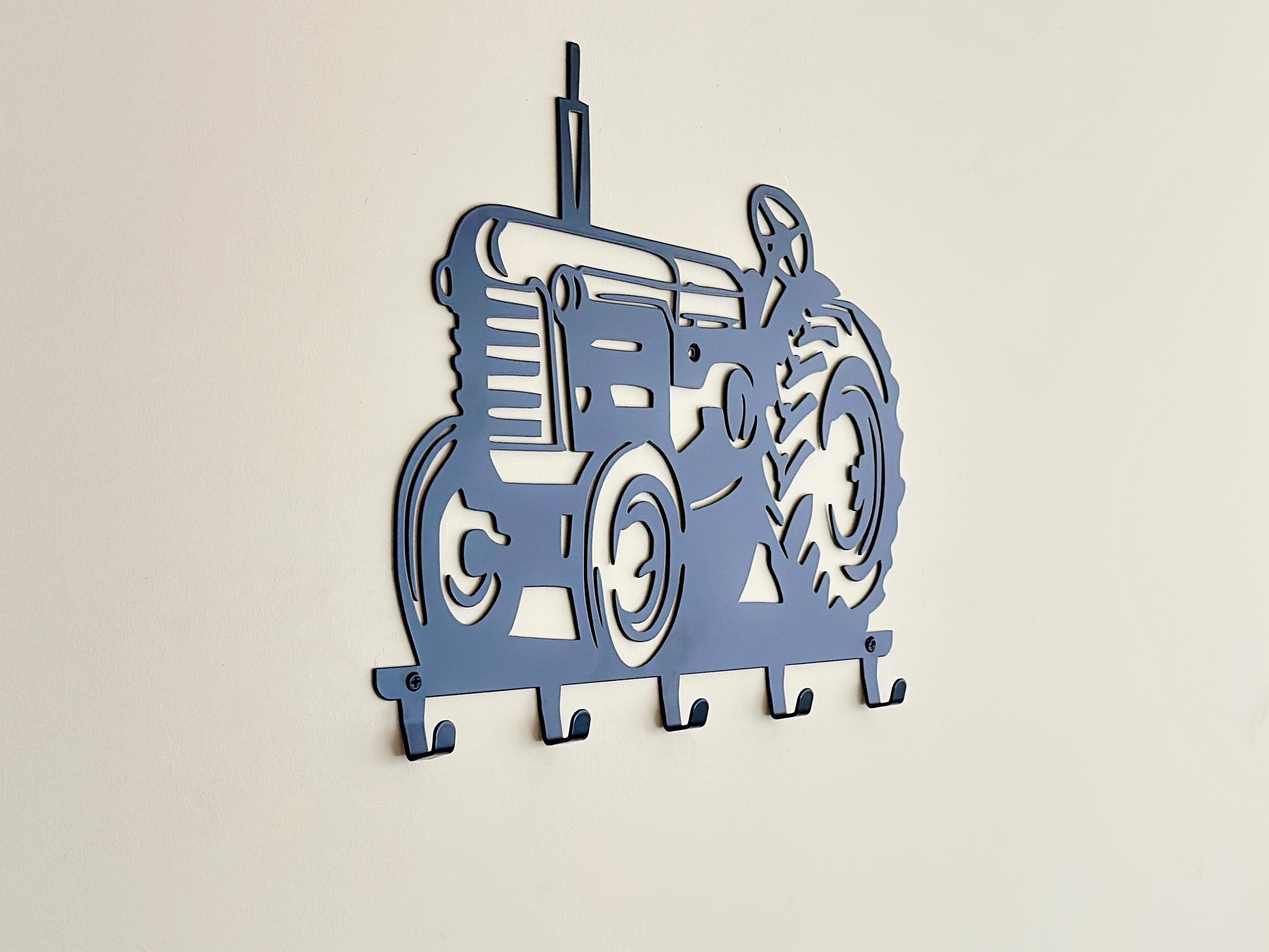 Tractor Coat & Key Rack with Hooks — 2
