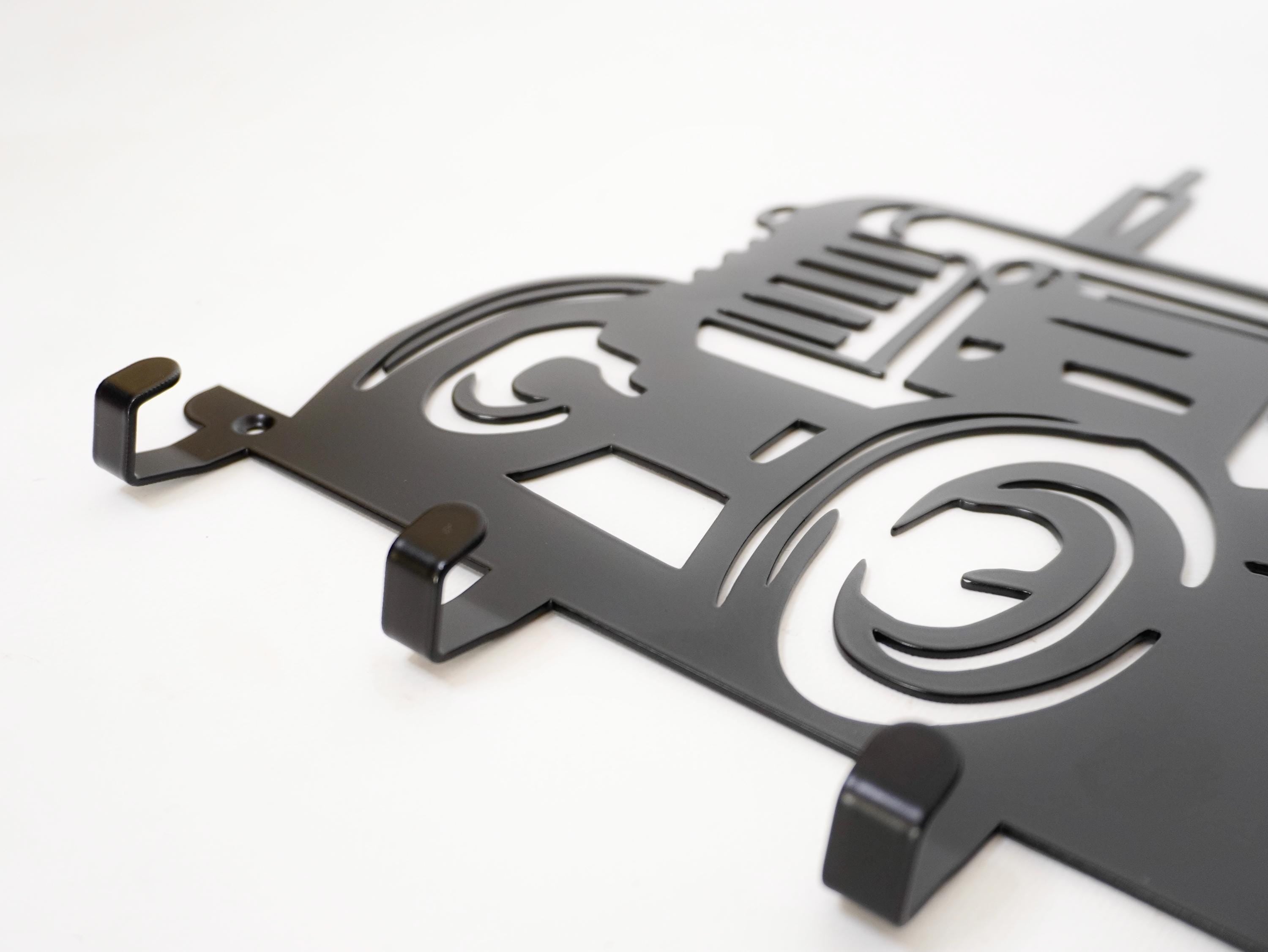 Tractor Coat & Key Rack with Hooks — 6