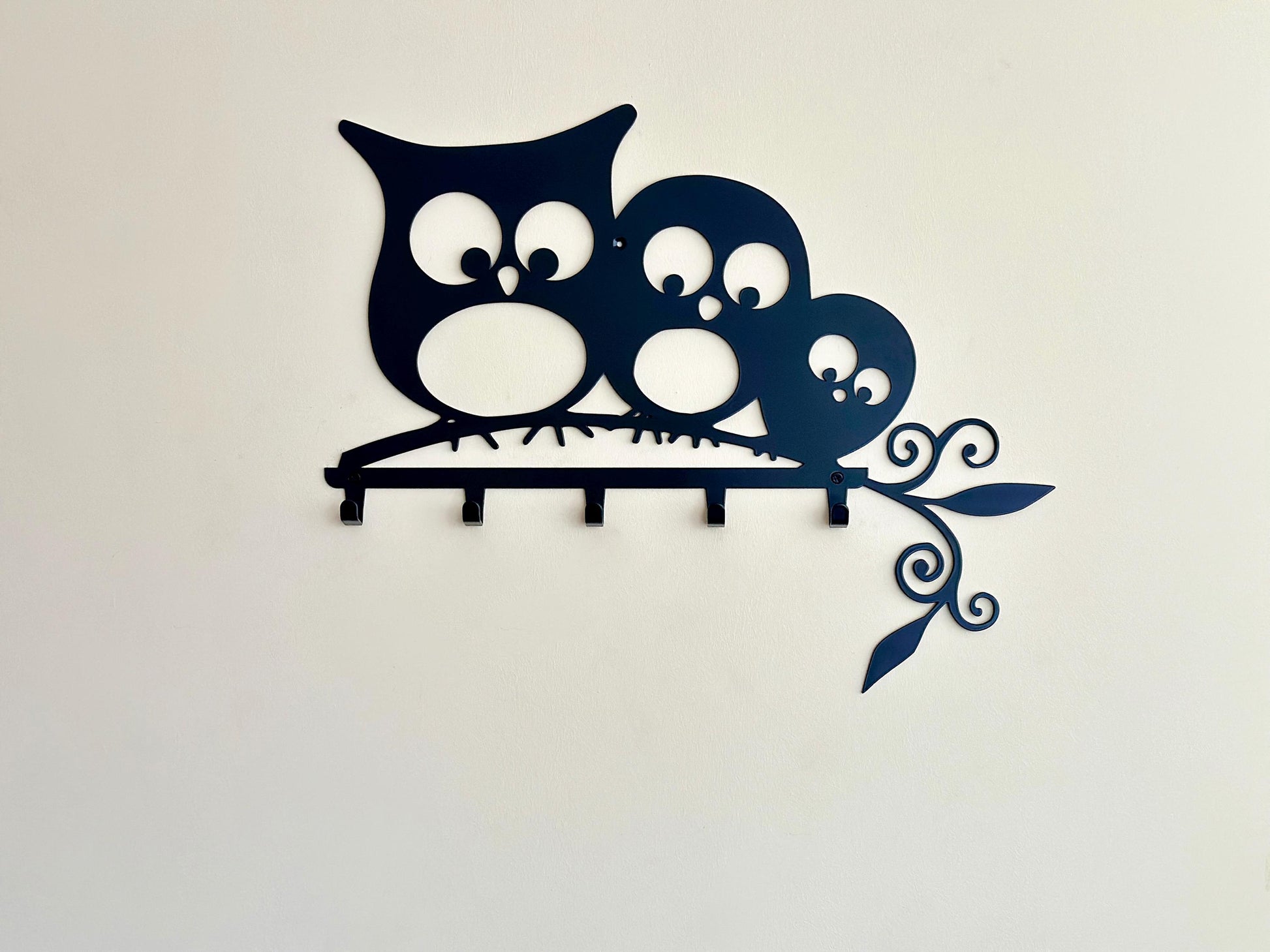 Owl Family Metal Key Hanger — 5