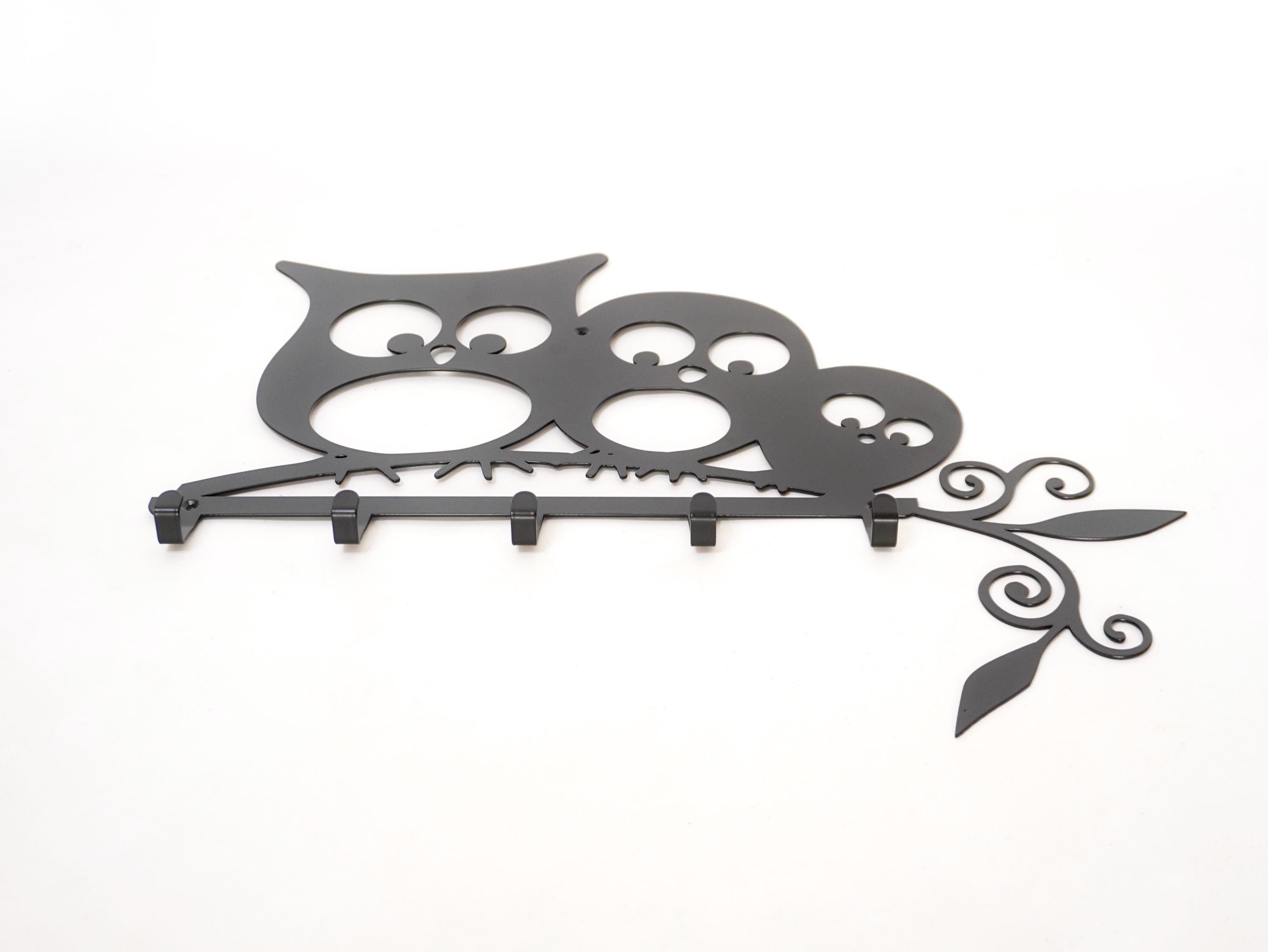 Owl Family Metal Key Hanger — 3