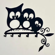 Owl Family Metal Key Hanger