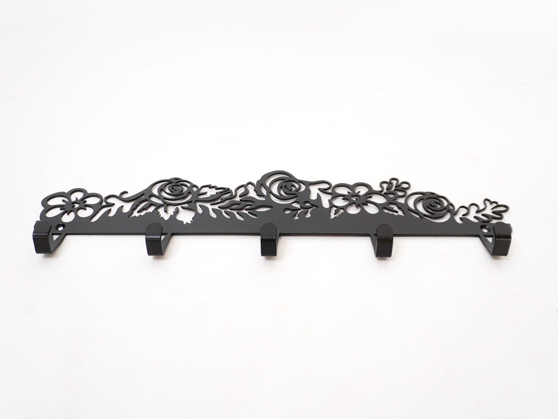 Metal Entryway Coat Rack with Flowers — 2