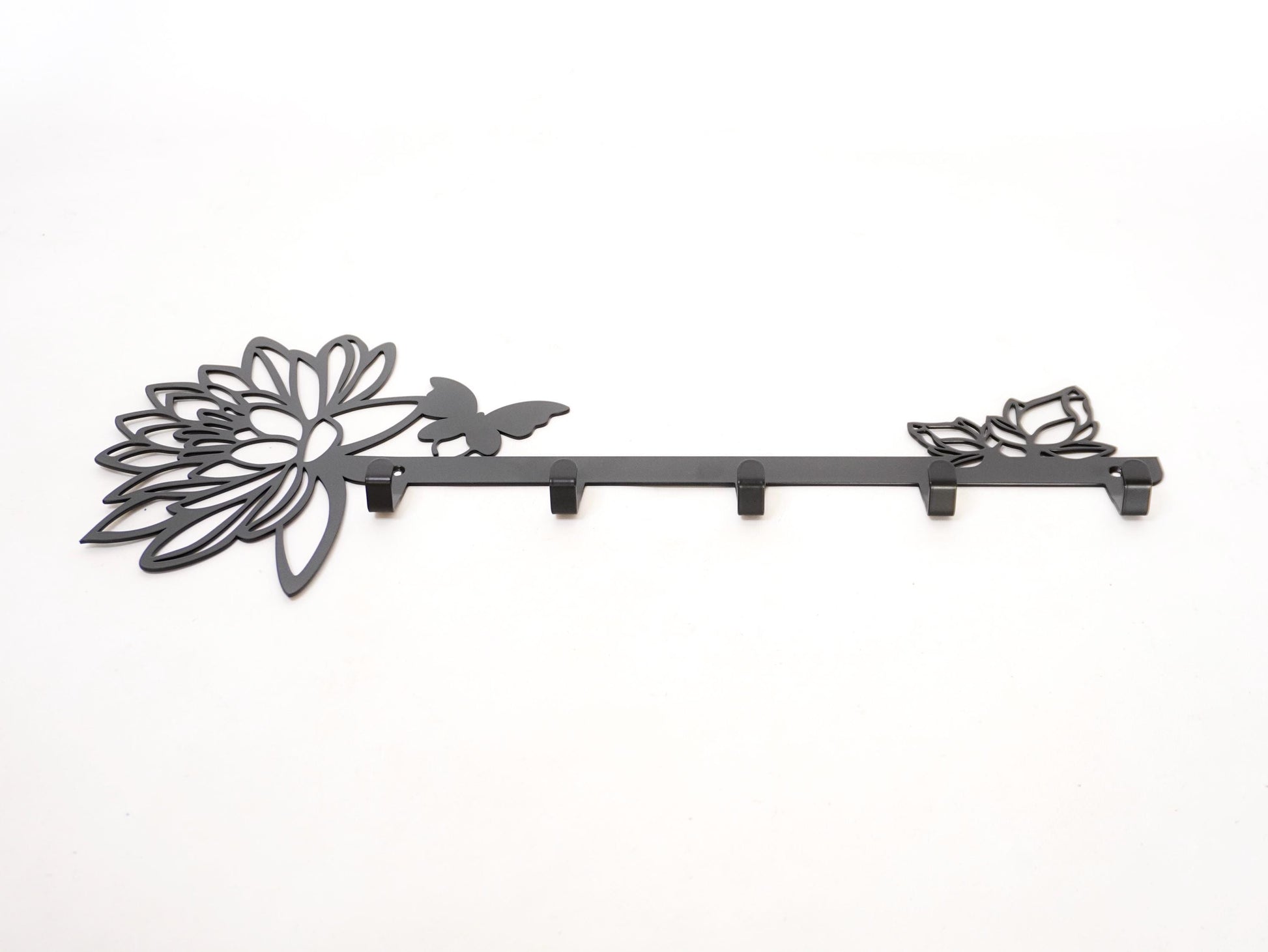 Metal Lily Butterfly Coat Rack — 4