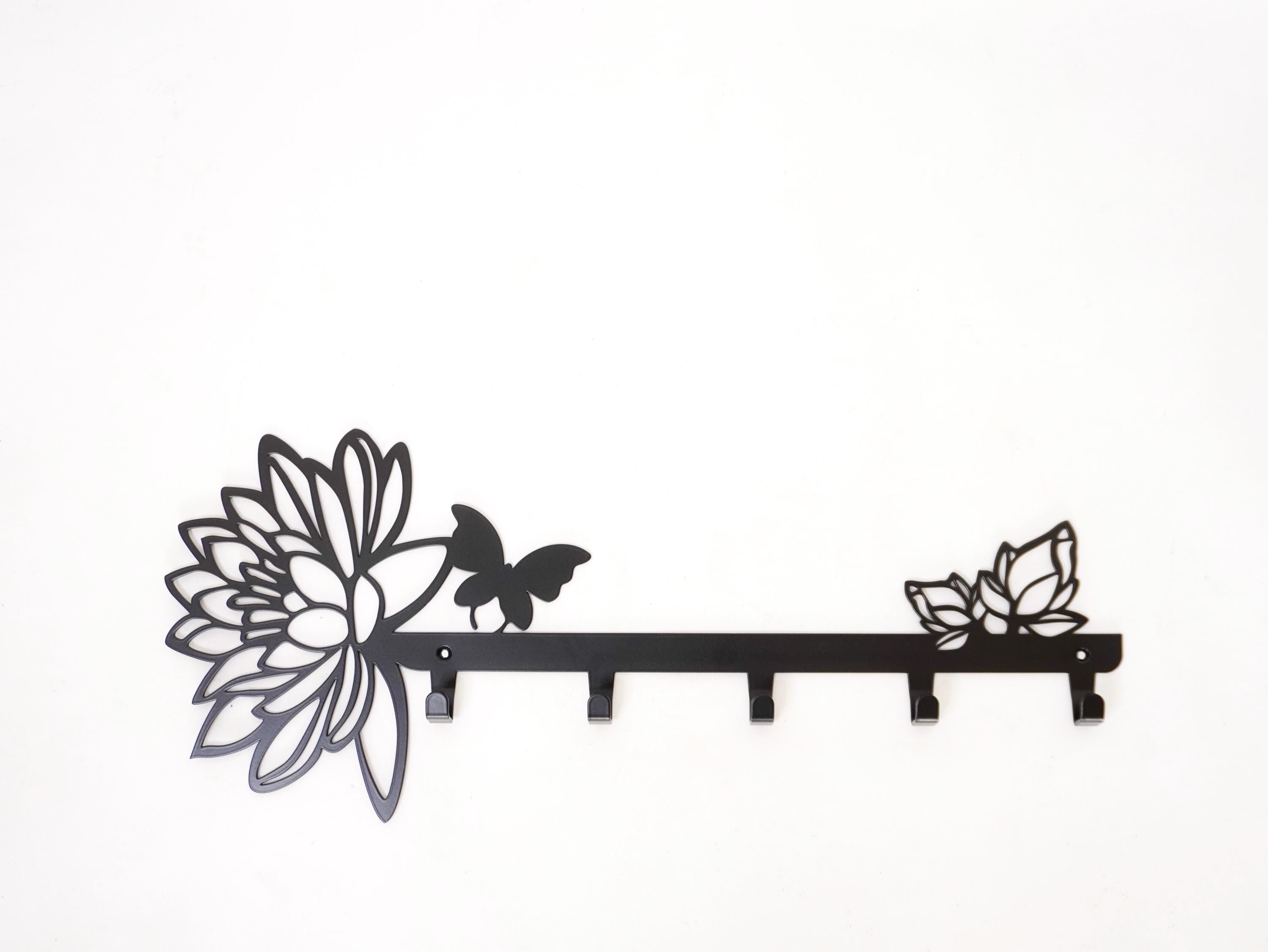 Metal Lily Butterfly Coat Rack — 3