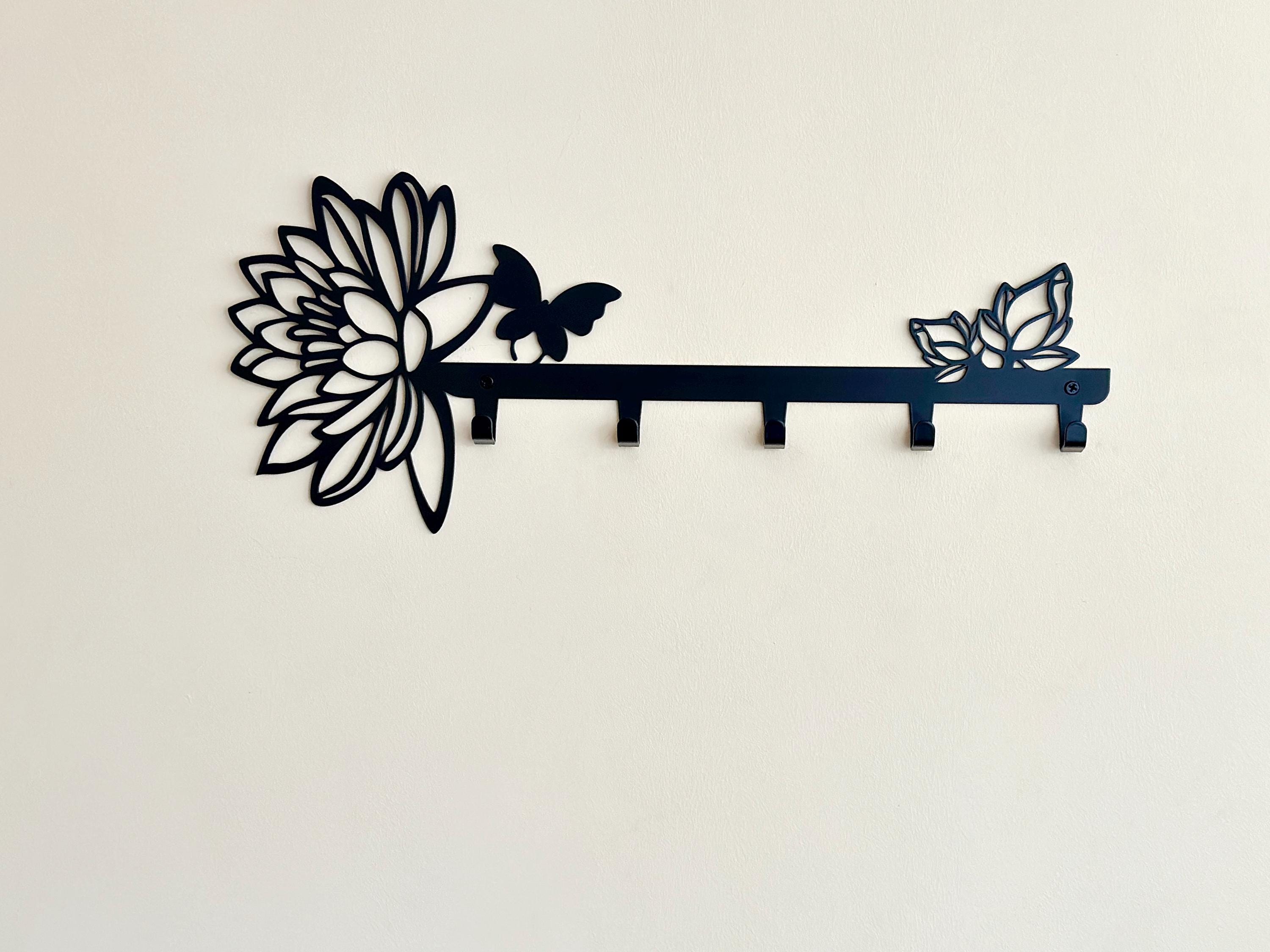 Metal Lily Butterfly Coat Rack — 6