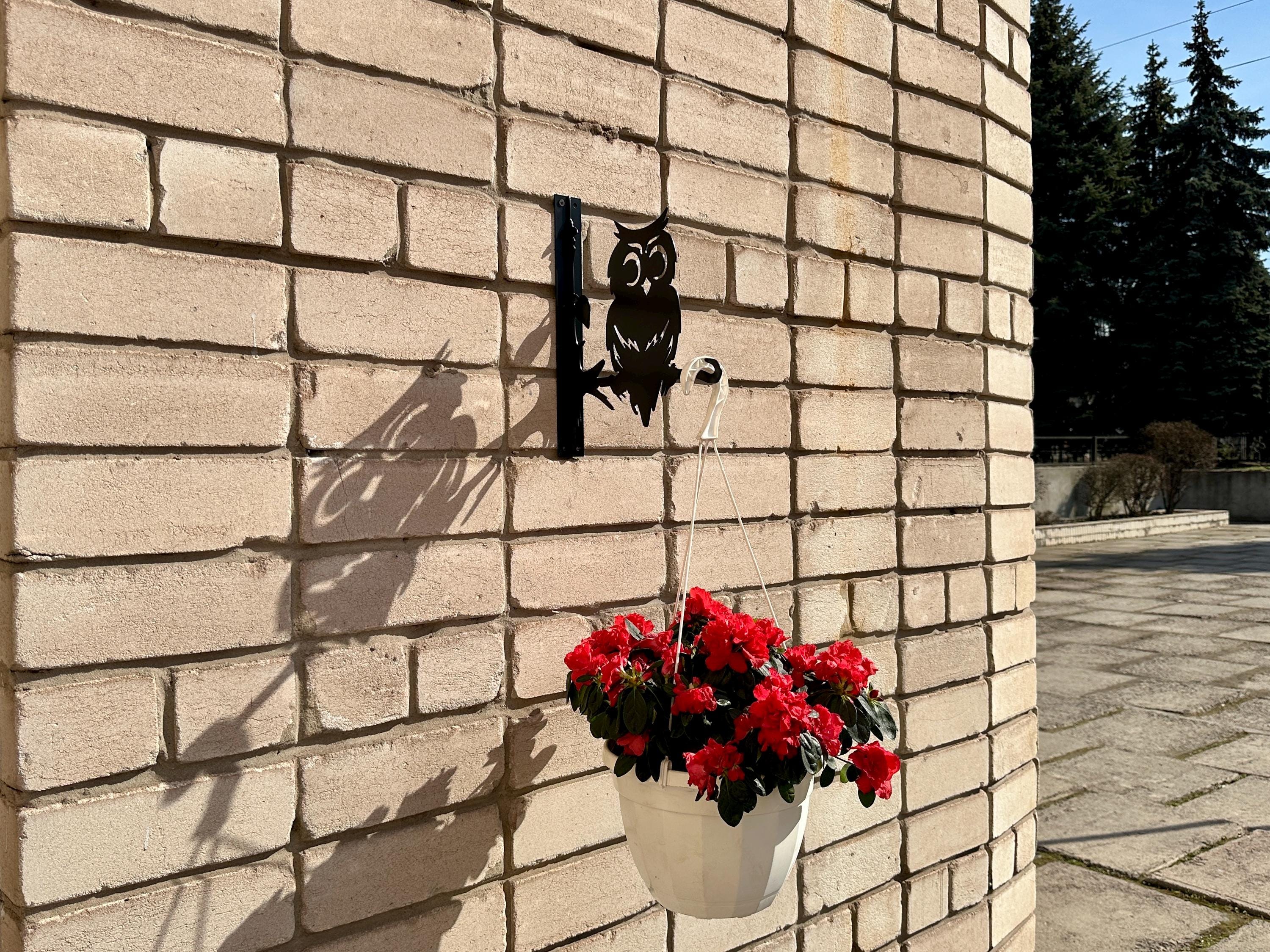 Owl metal outdoor plant hanger — 3