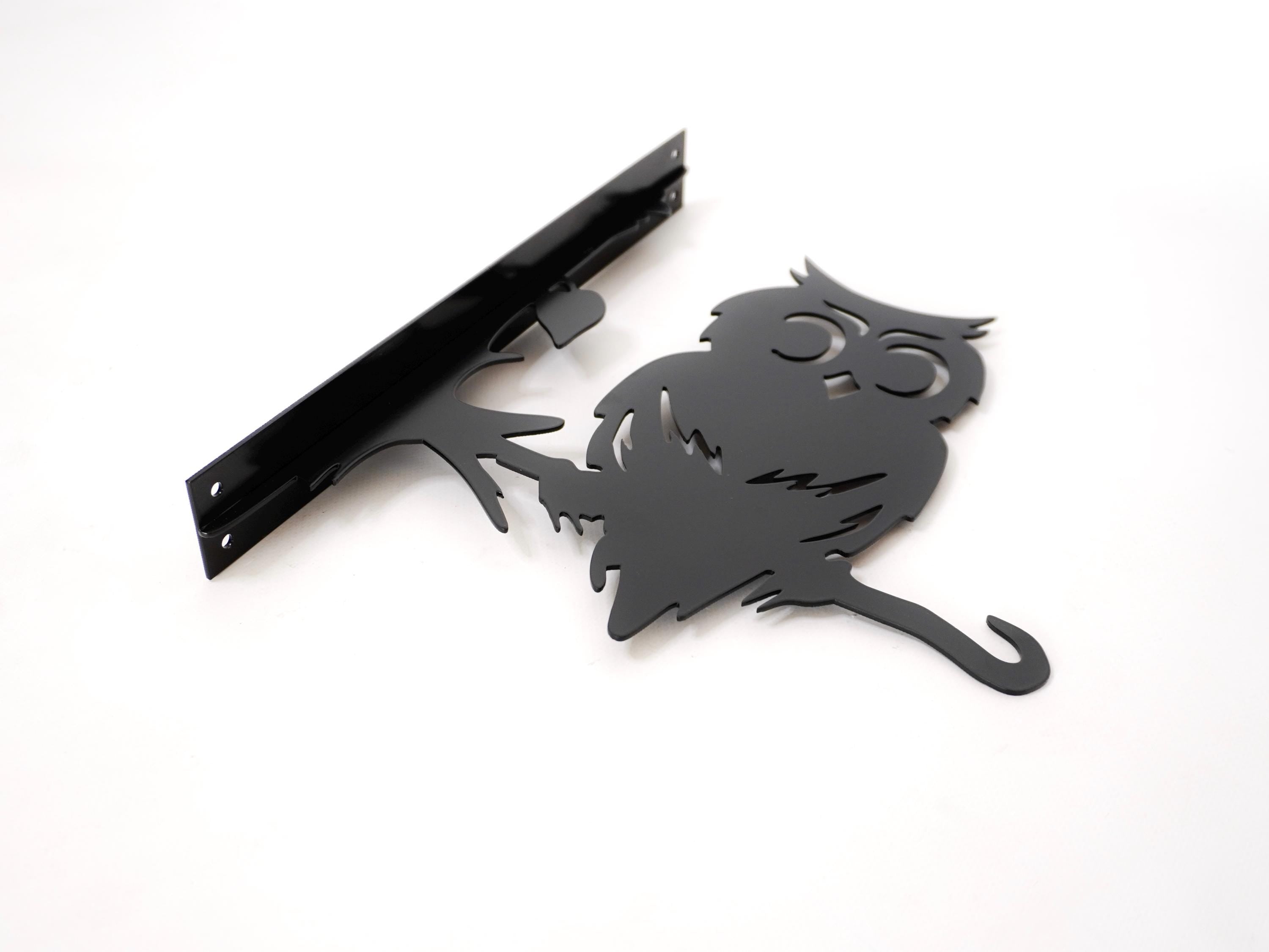 Owl metal outdoor plant hanger — 5