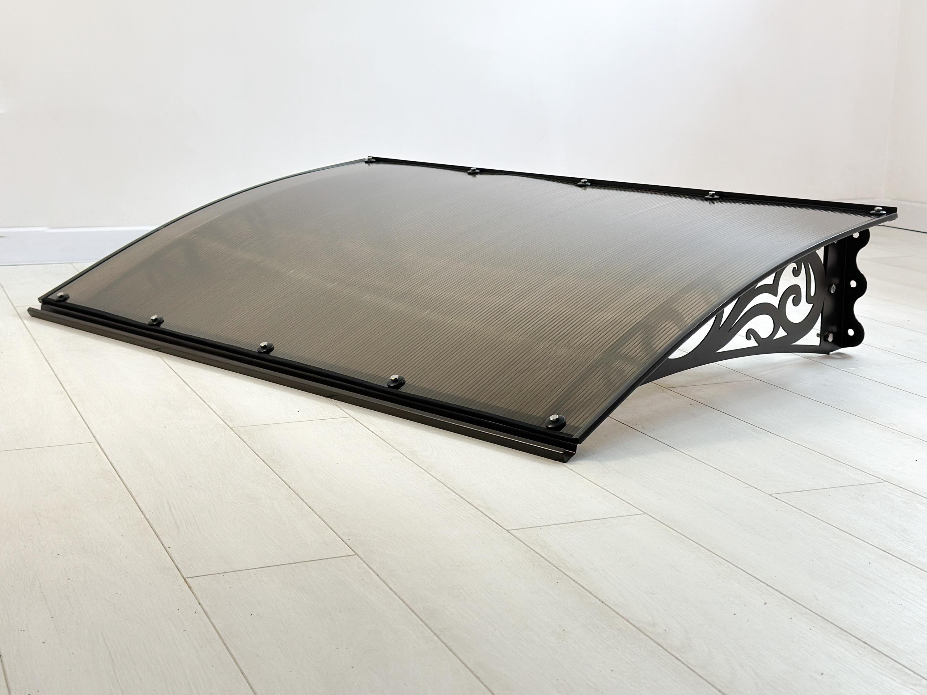 Metal Door Awning with Scroll Brackets — 6