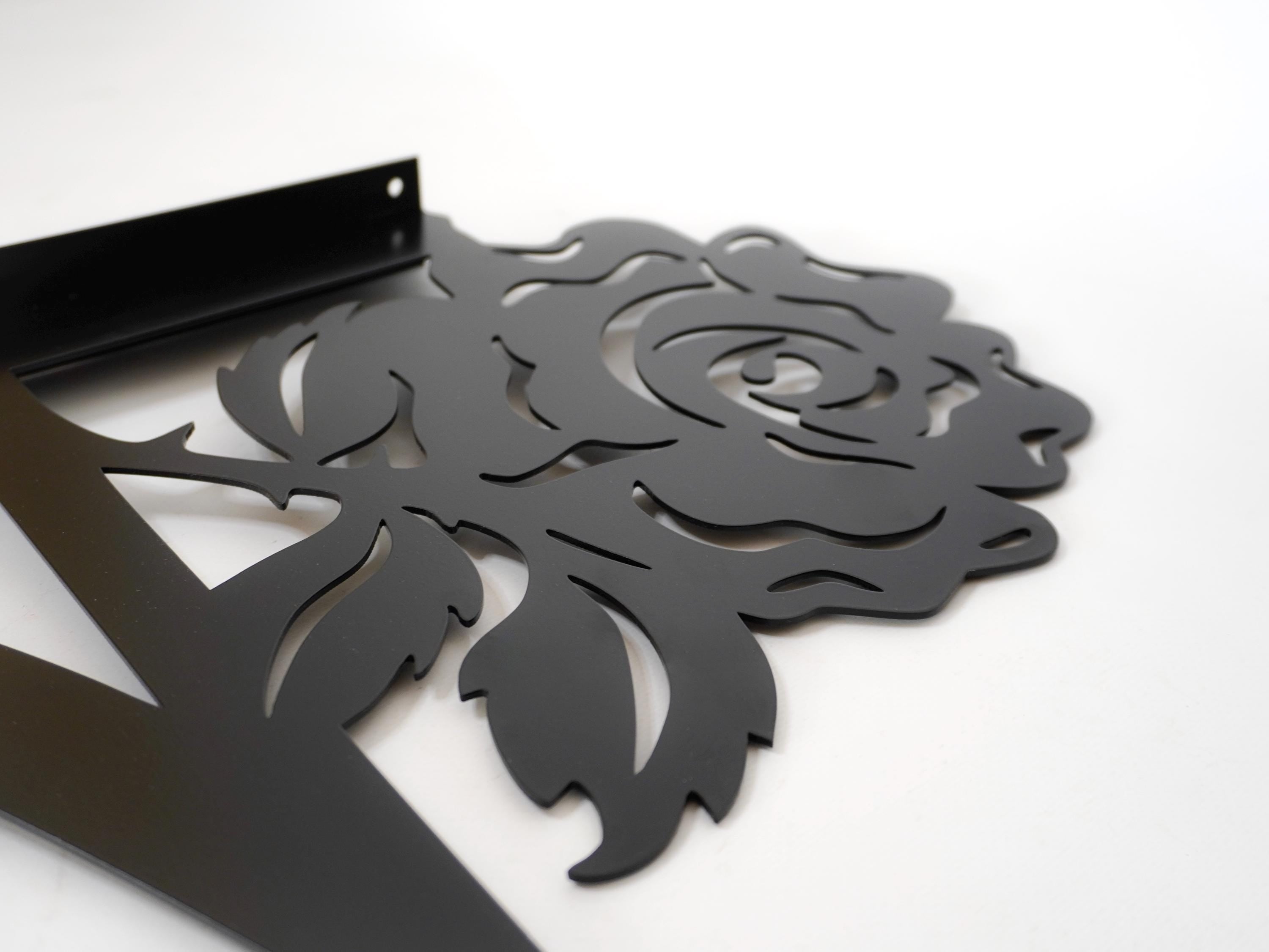 Rose metal outdoor plant hanger — 8