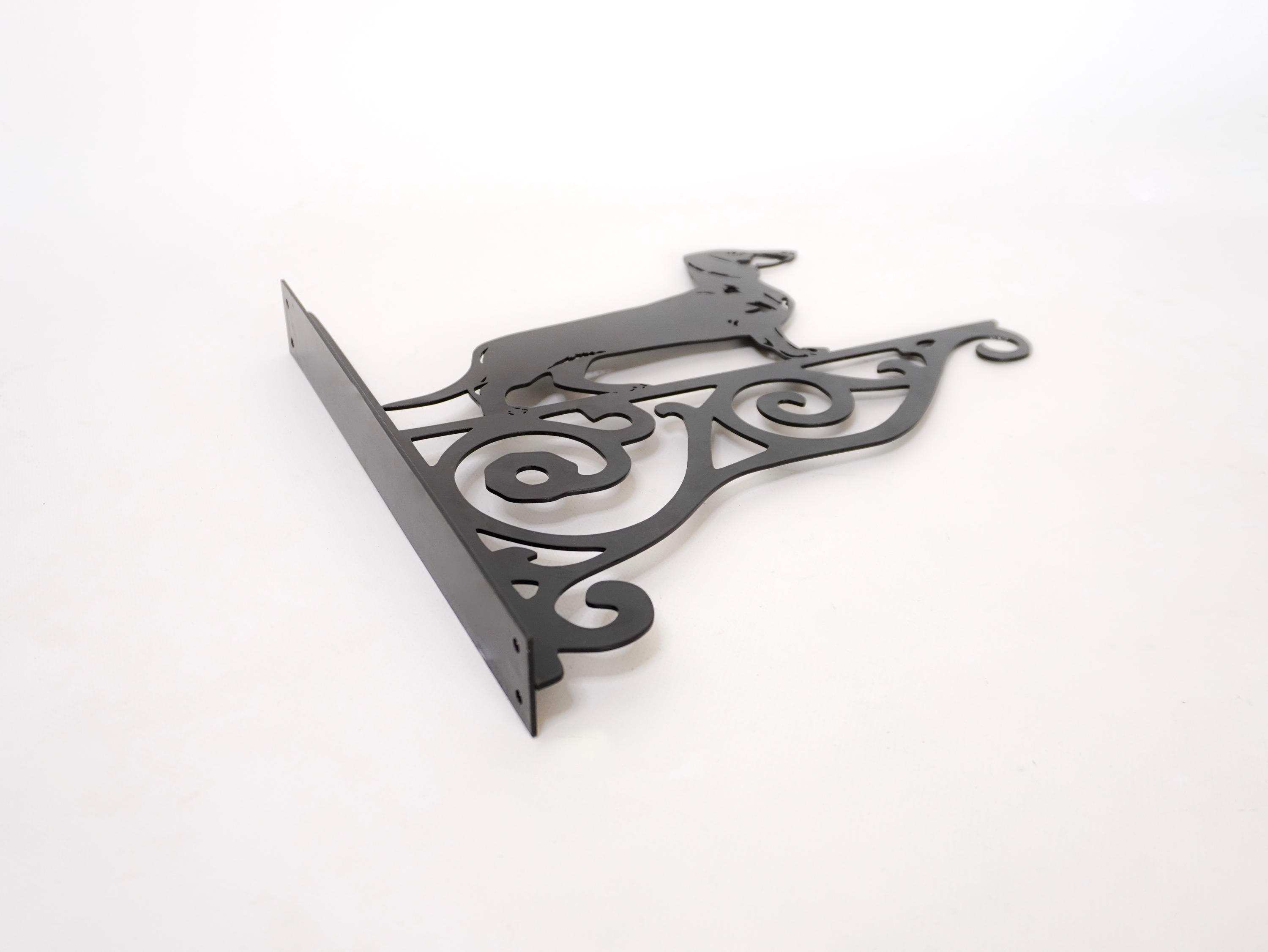 Dachshund metal outdoor plant hanger — 7