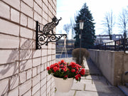 Cat with patterns metal outdoor plant hanger