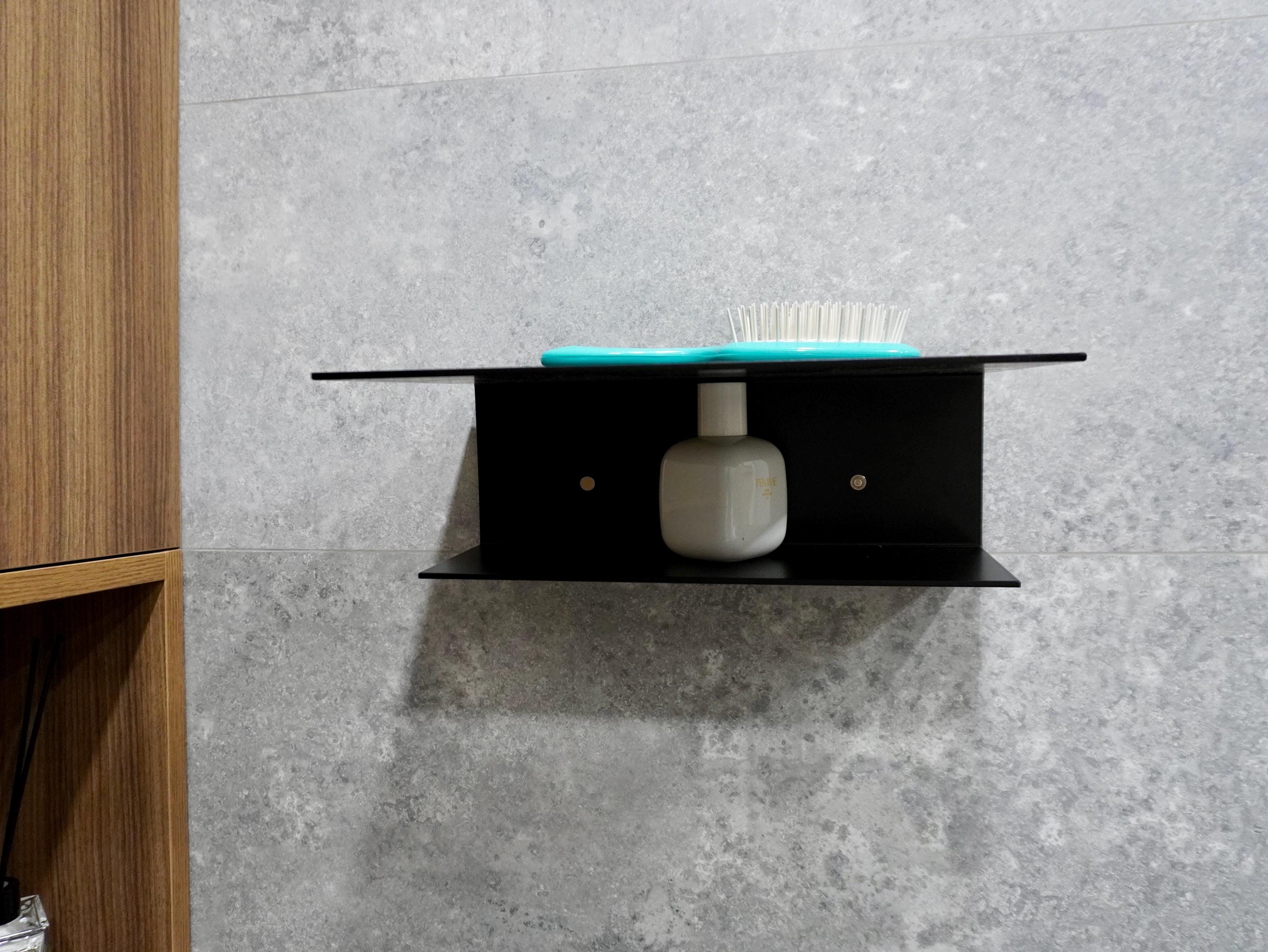 Metal Floating Shelf for Bathroom Organization & Shower Storage — 3