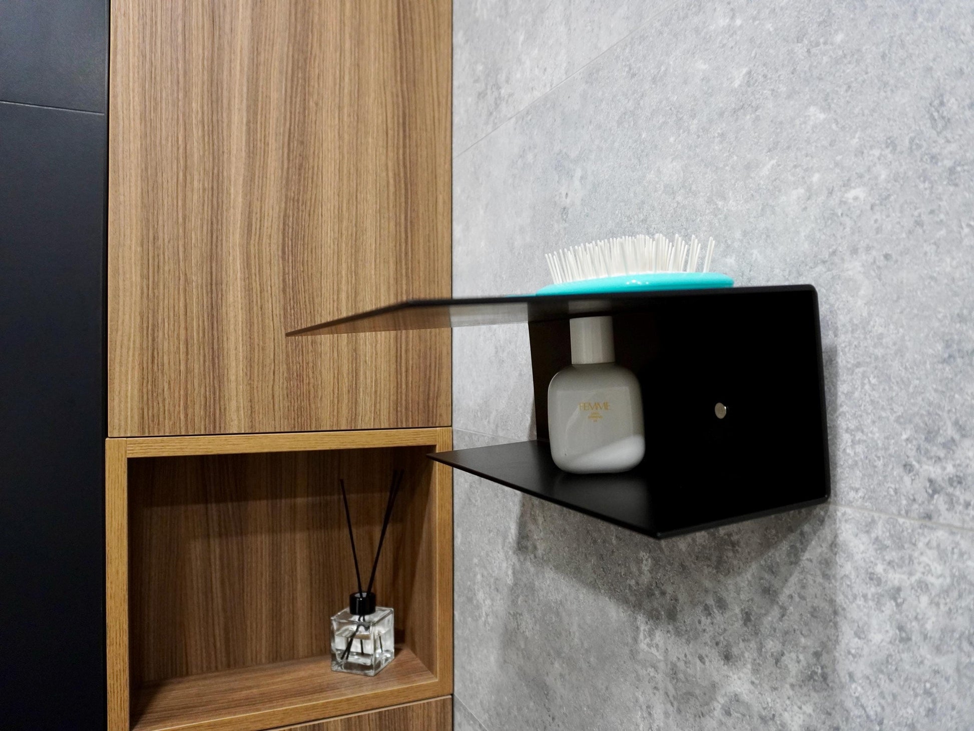 Metal Floating Shelf for Bathroom Organization & Shower Storage — 4